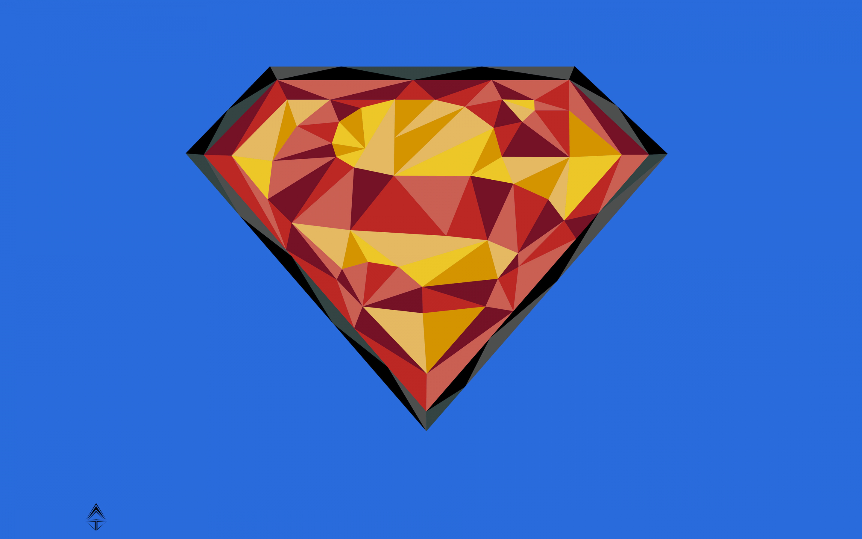 Superman, logo, low play, art, 2880x1800 wallpaper