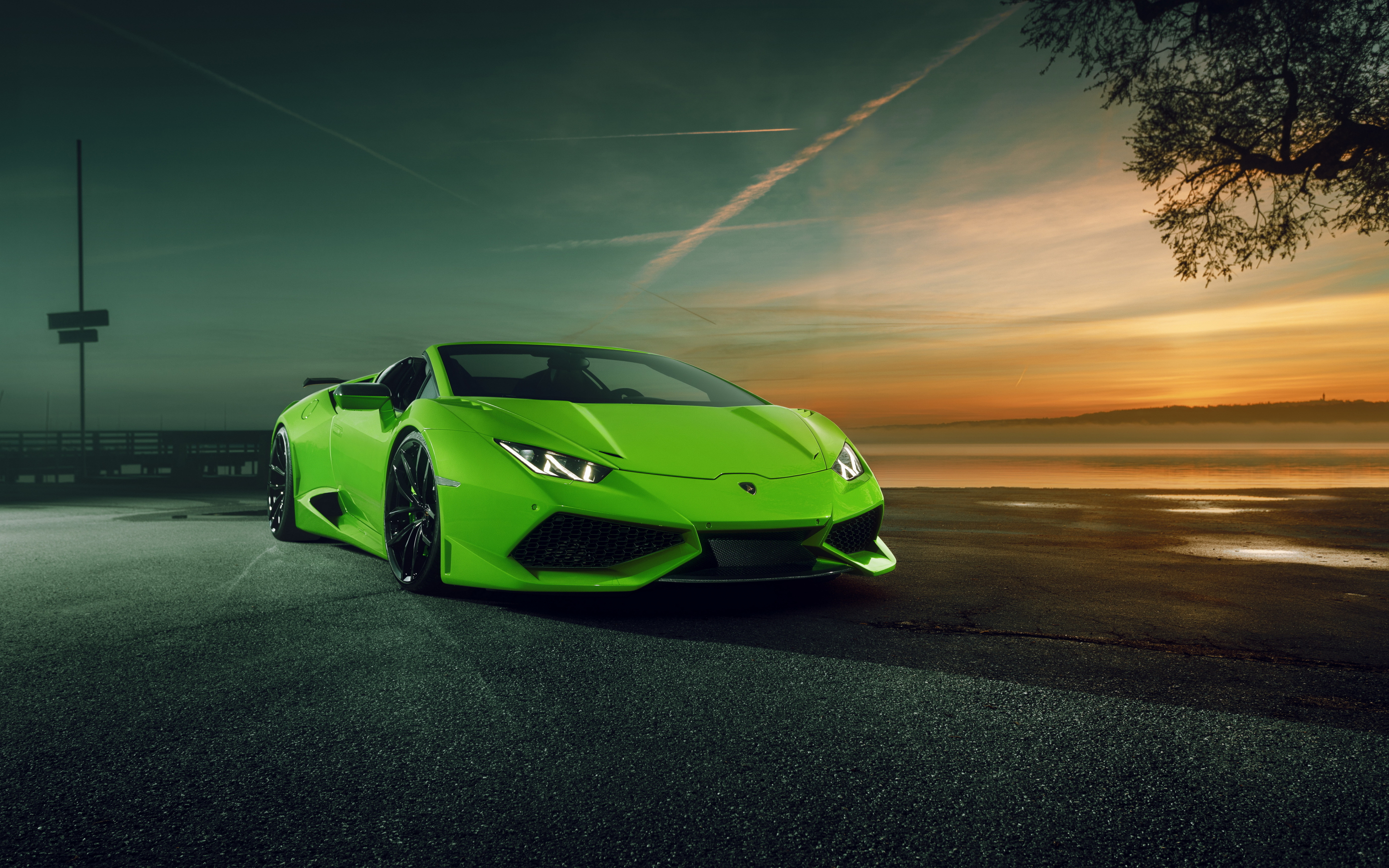 Novitec Torado Lamborghini Huracán, green, sports car, 2880x1800 wallpaper