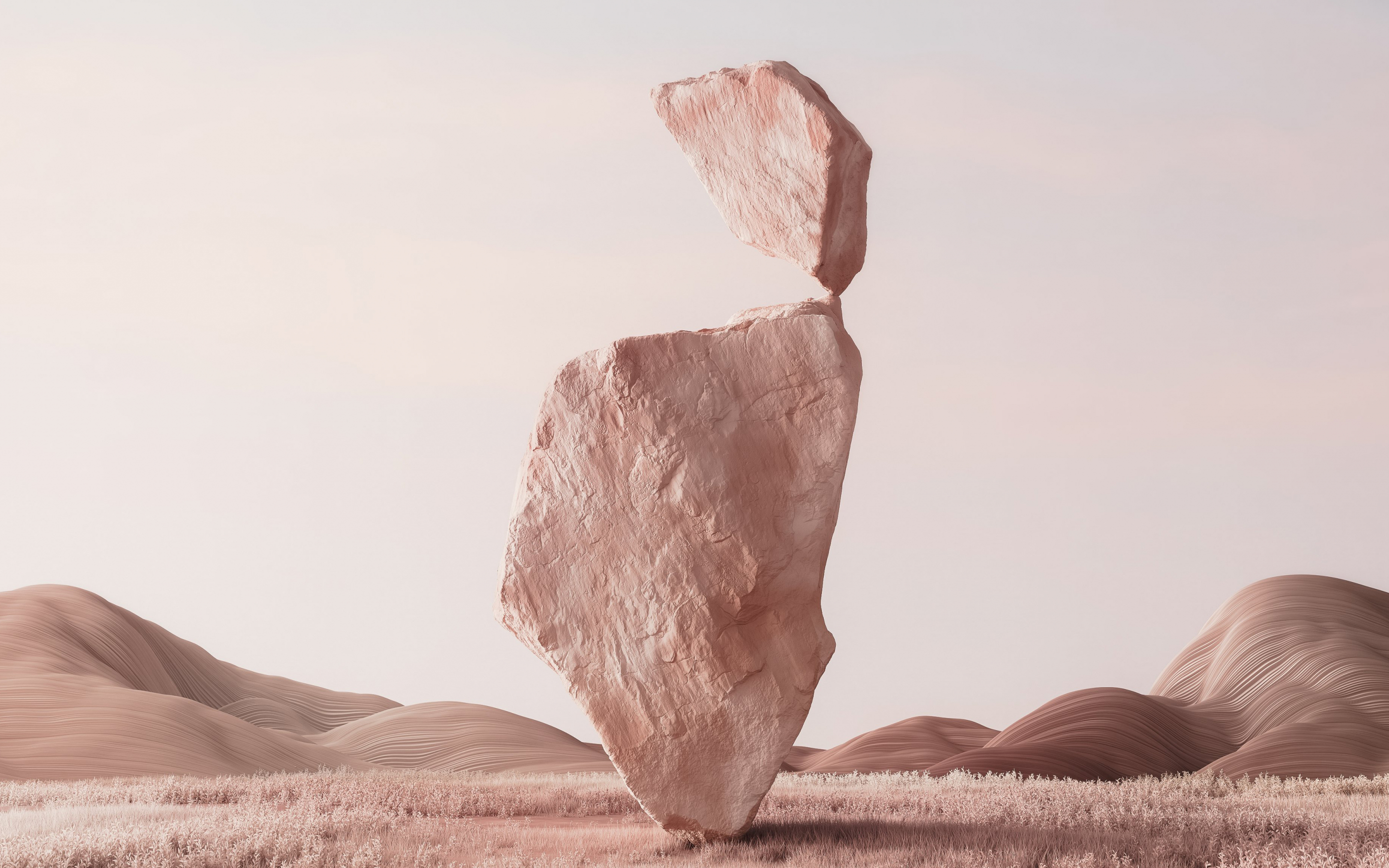 Rocks, balance, stock photography, 2880x1800 wallpaper