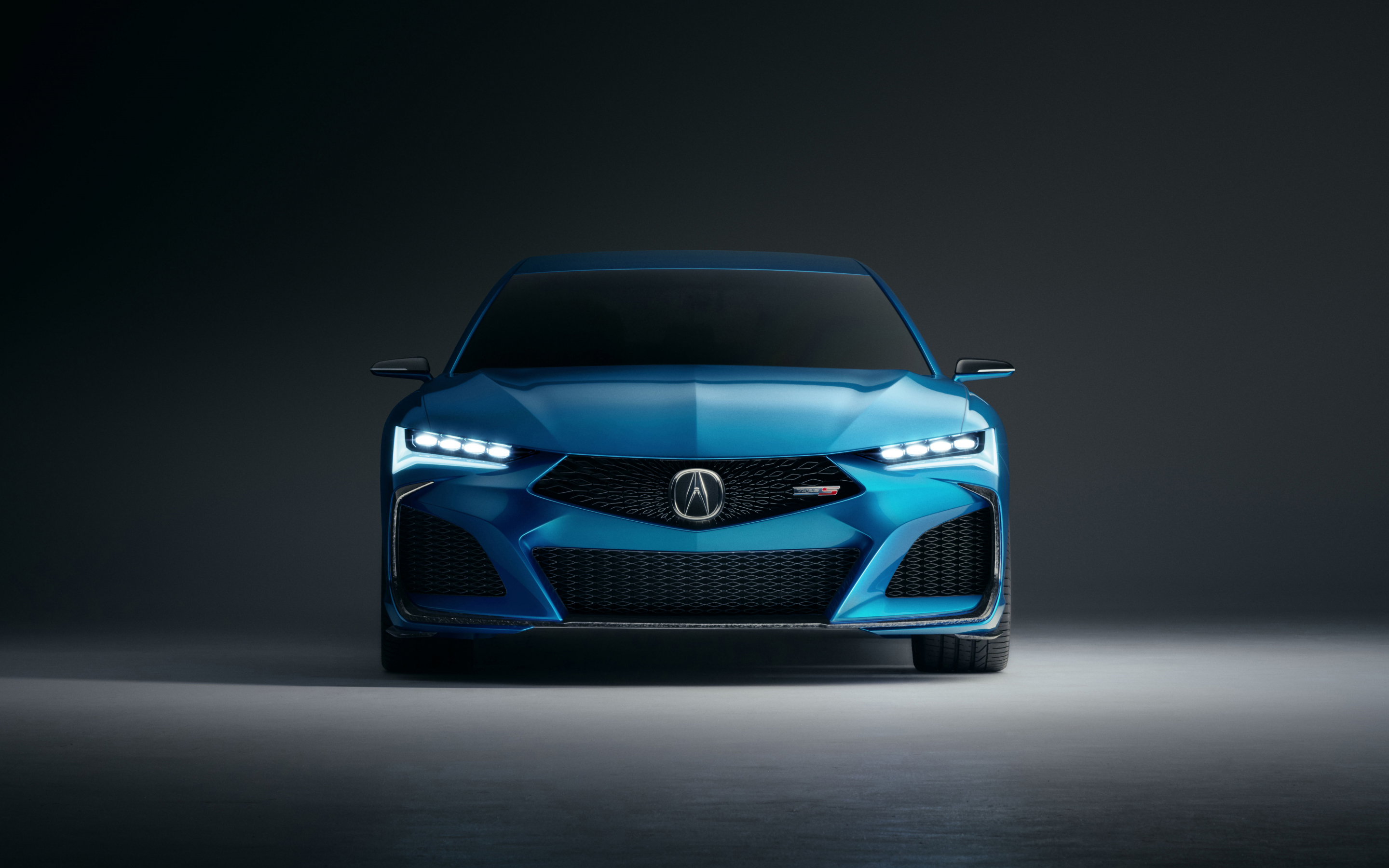 Acura Type S Concept, blue car, 2019, 2880x1800 wallpaper