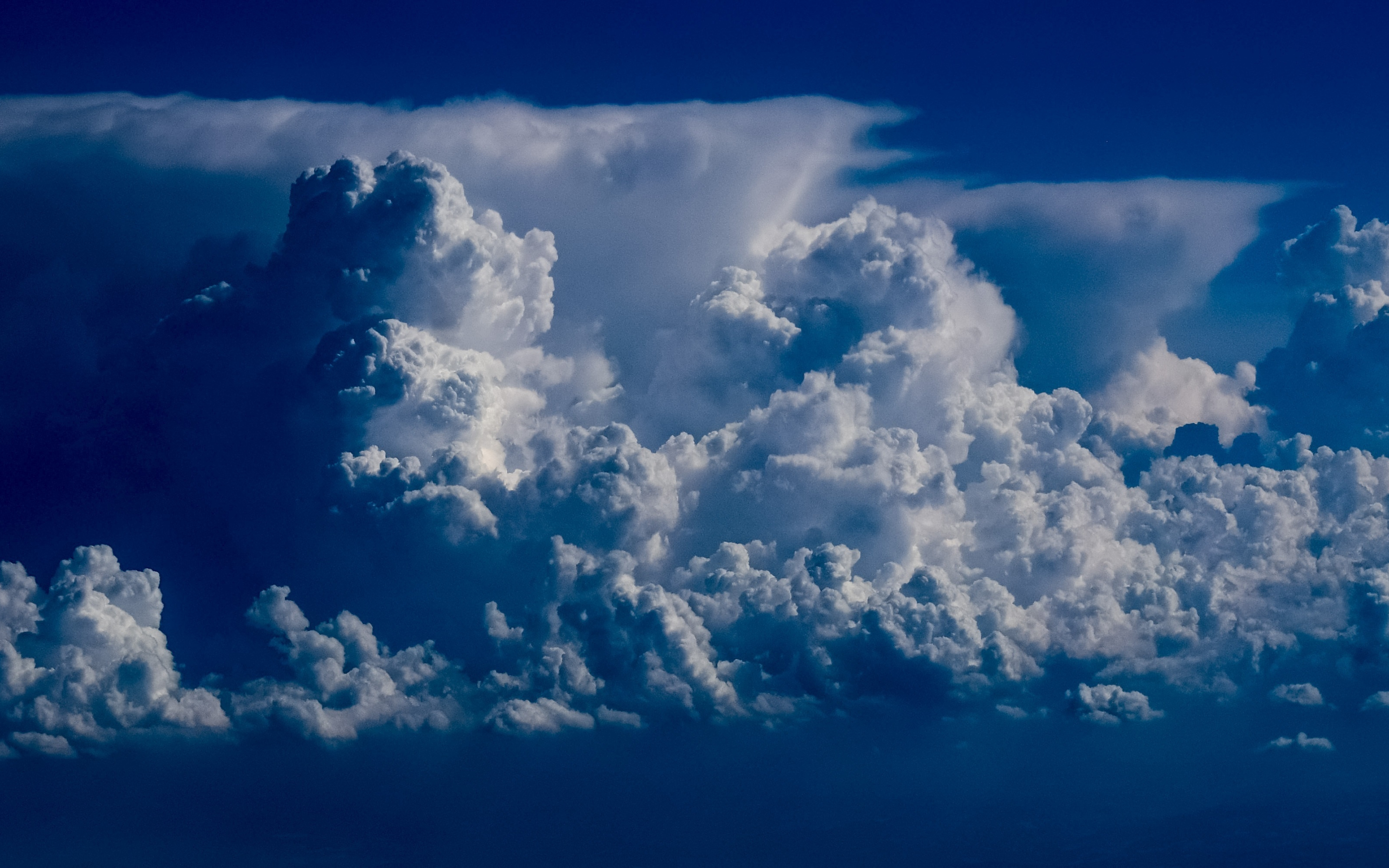 White clouds, sky, nature, above sky, 2880x1800 wallpaper