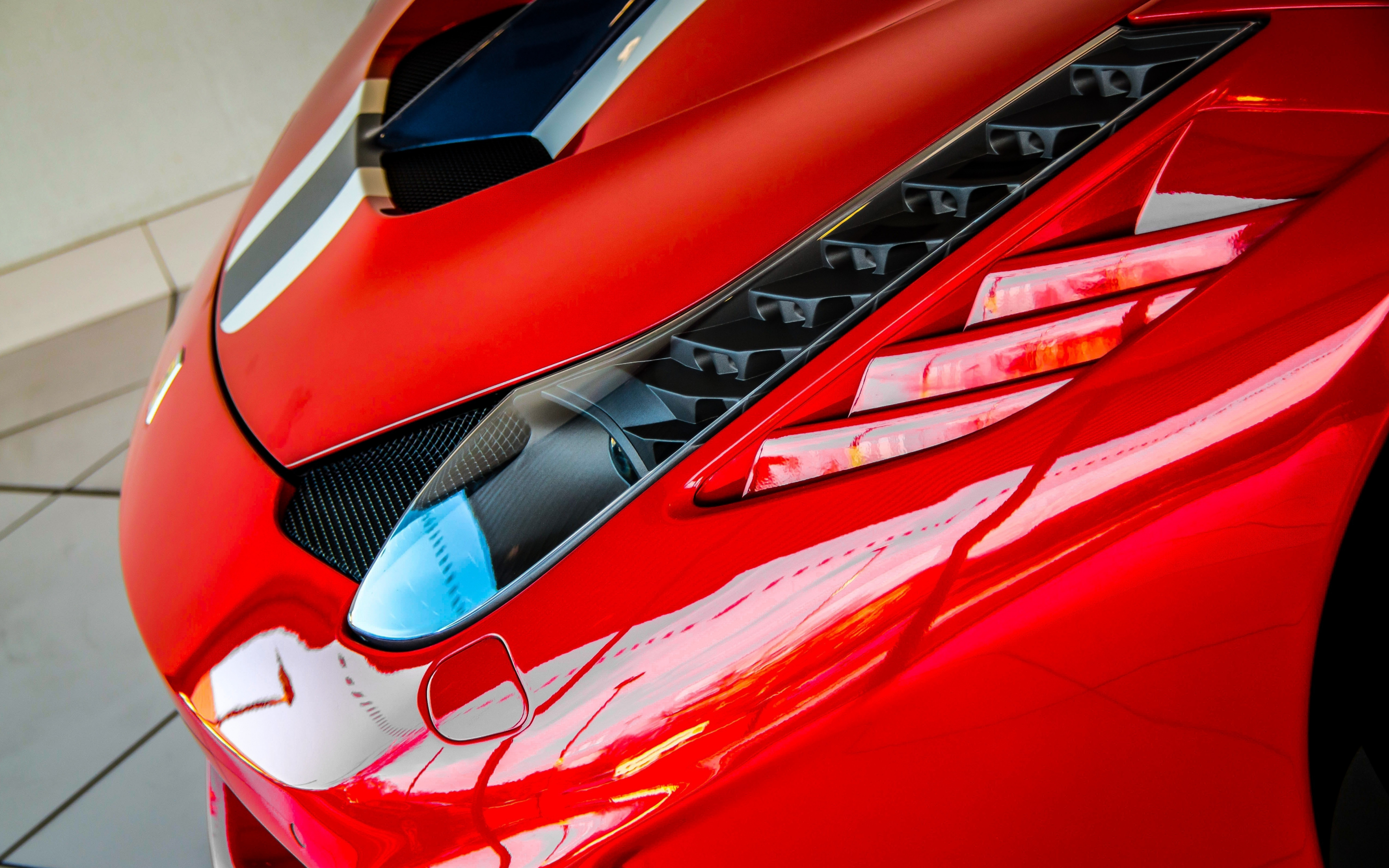 Headlight, Ferrari 458, 2880x1800 wallpaper