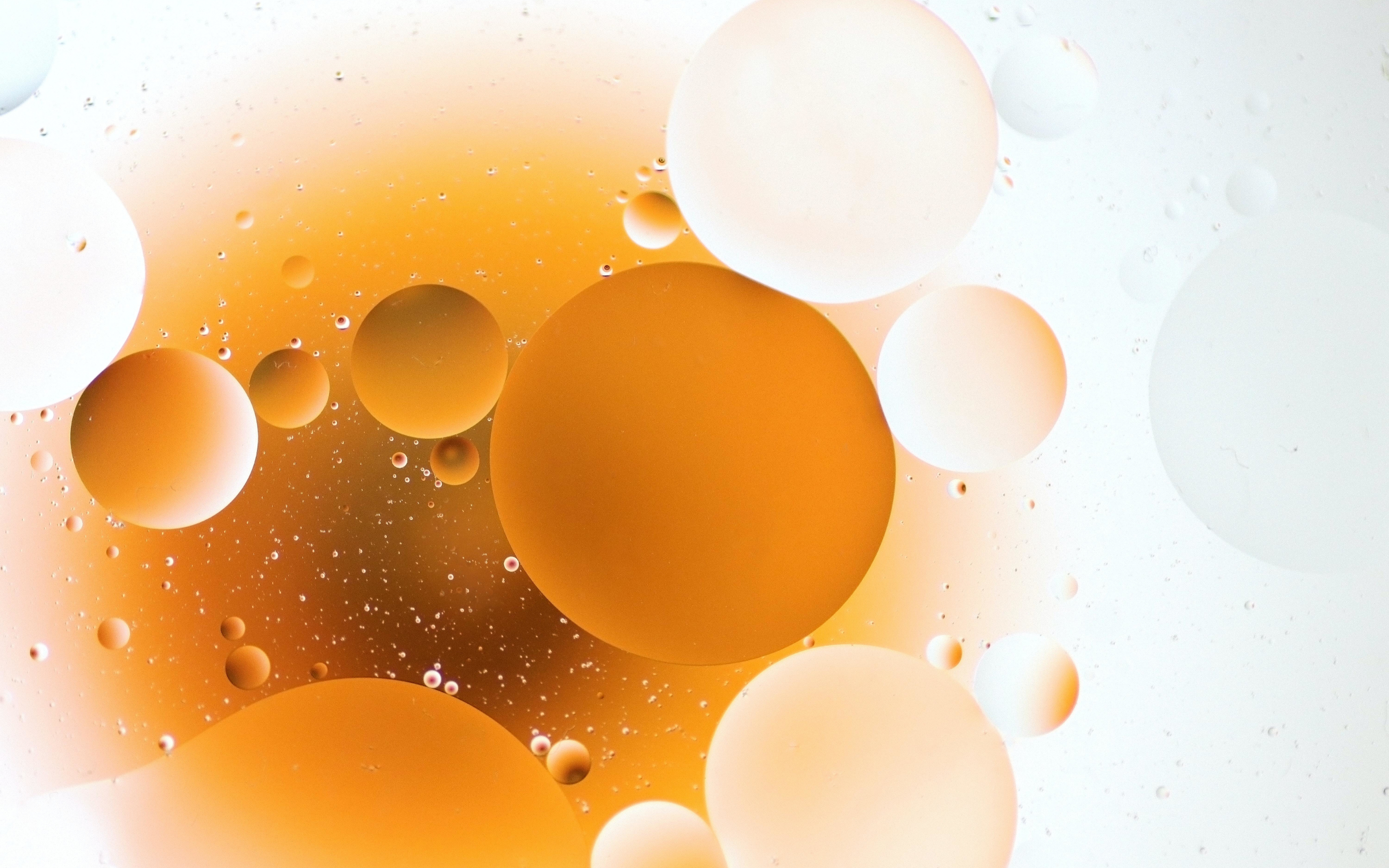 Orange bubbles, macro, 2880x1800 wallpaper