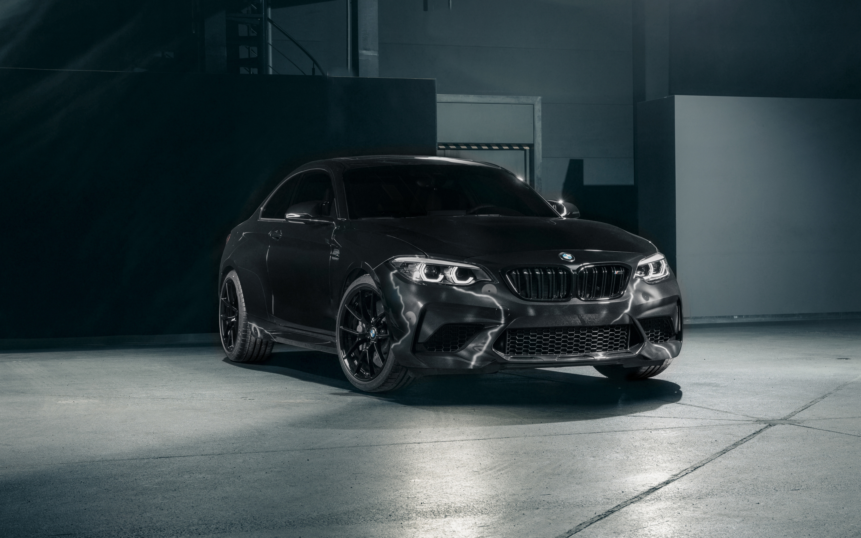 2020 BMW M2, black car, 2880x1800 wallpaper