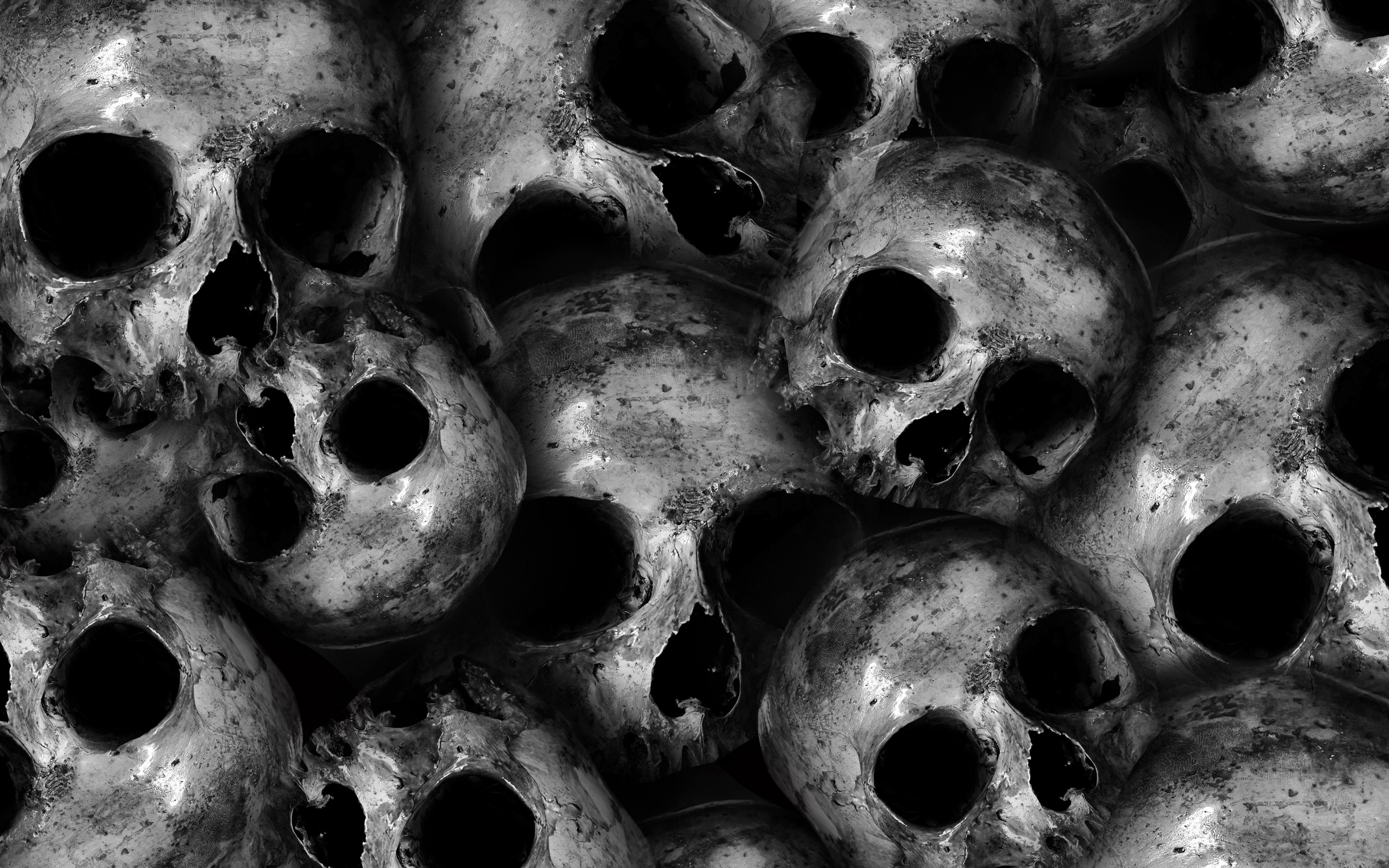Scary, skulls, dark, 2880x1800 wallpaper
