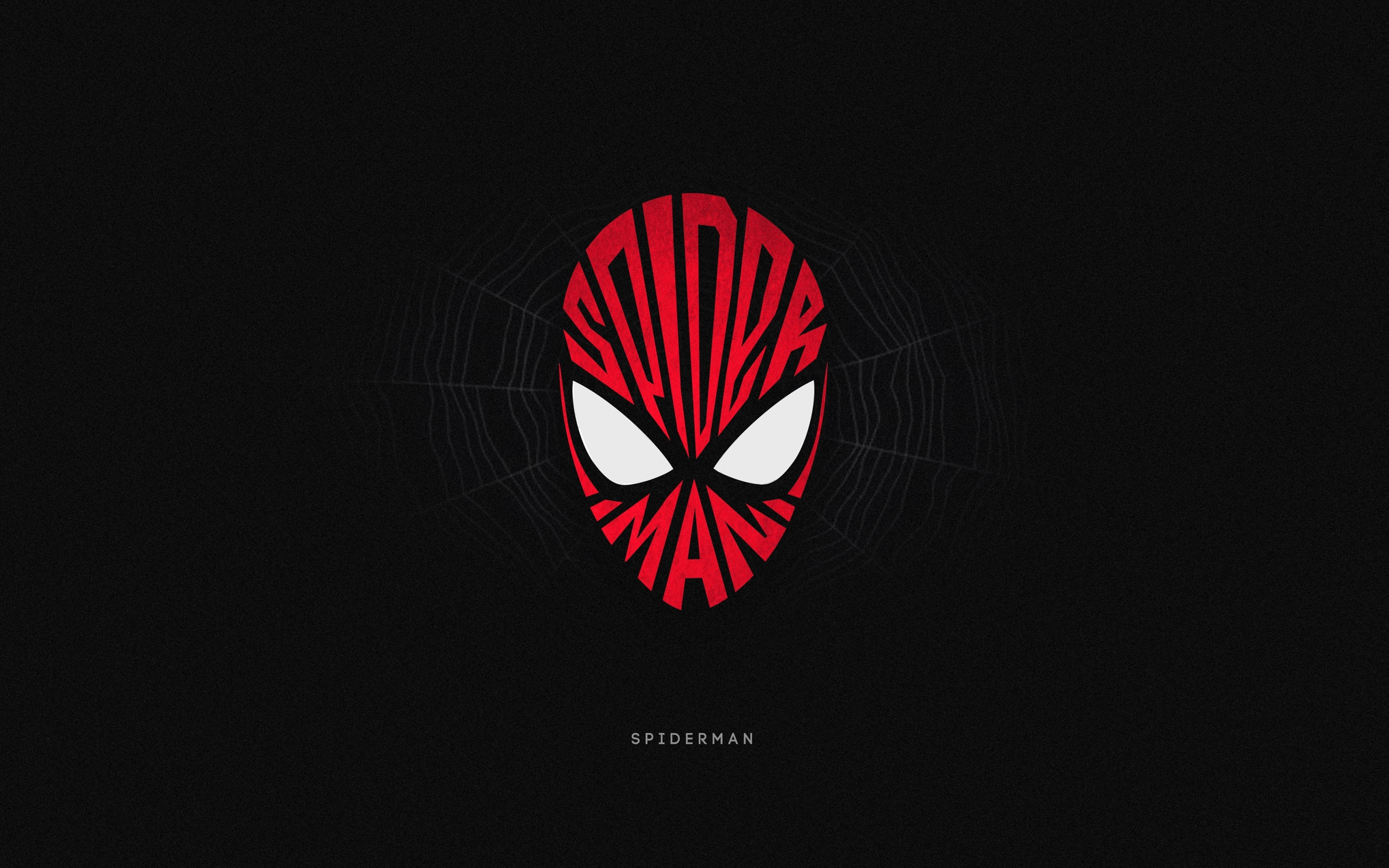 Spiderman, superhero, face, minimal, 2880x1800 wallpaper