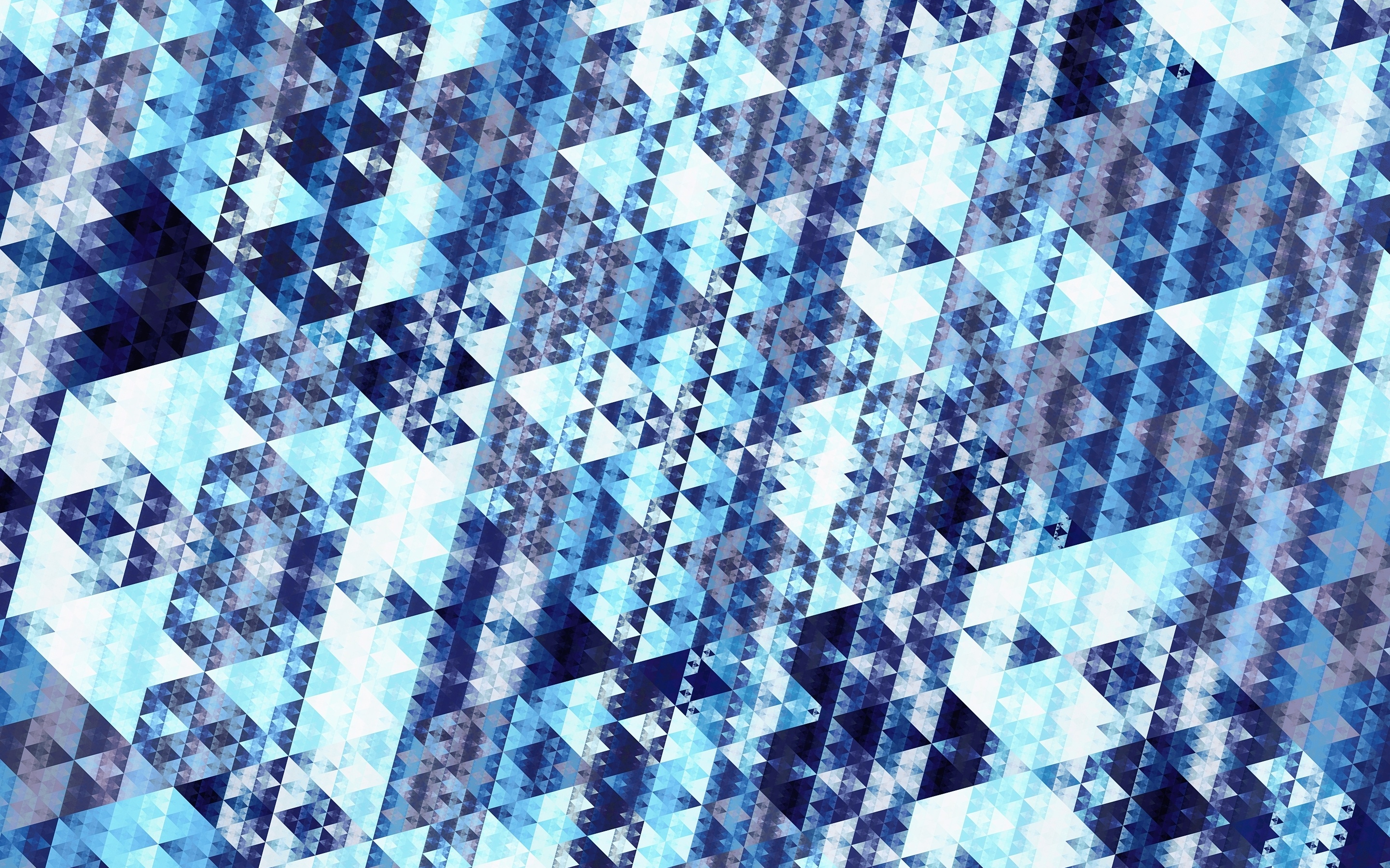 Blue triangles, abstraction, pattern, 2880x1800 wallpaper