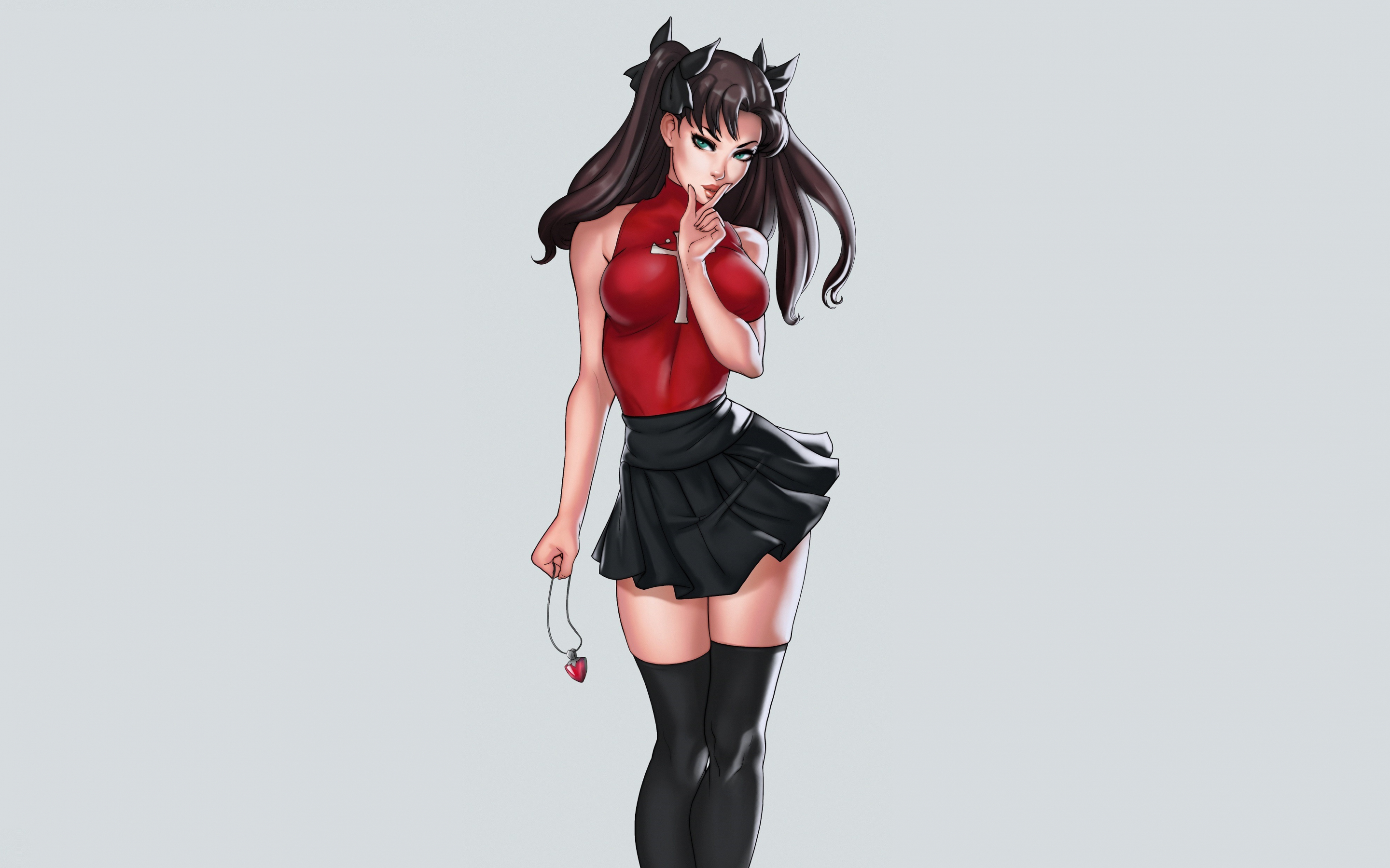 Hot Rin Tohsaka, Fate/stay night, anime girl, 2880x1800 wallpaper