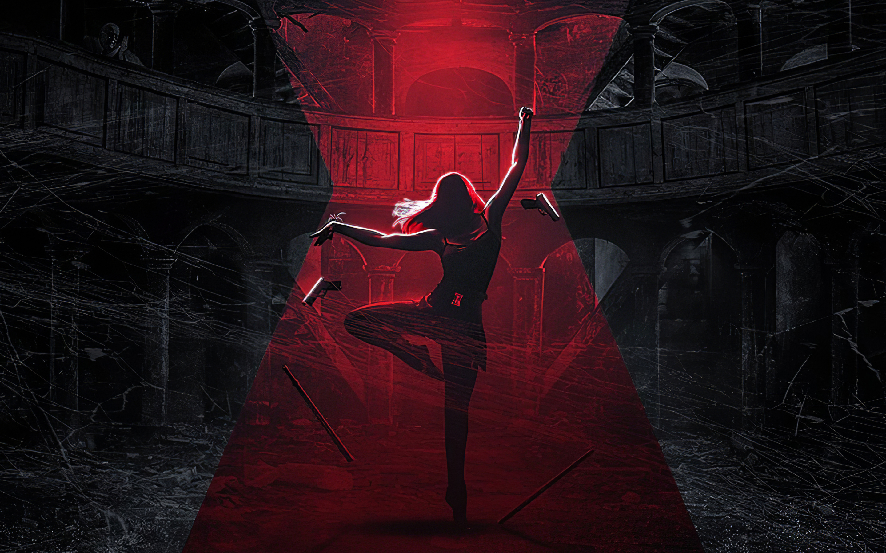 Black Widow, movie, dance, artwork, 2880x1800 wallpaper