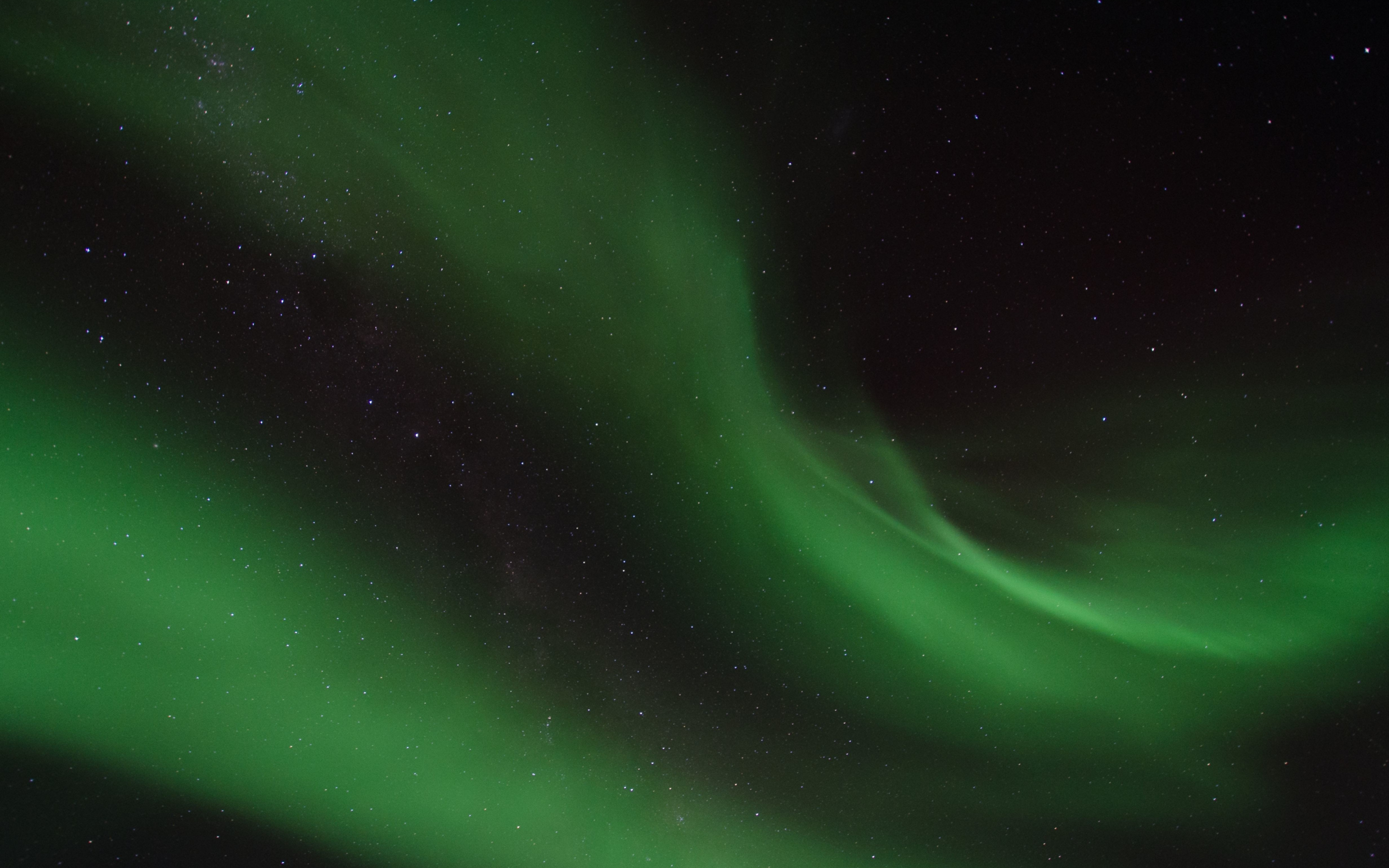 Green lights, Aurora, sky, 2880x1800 wallpaper