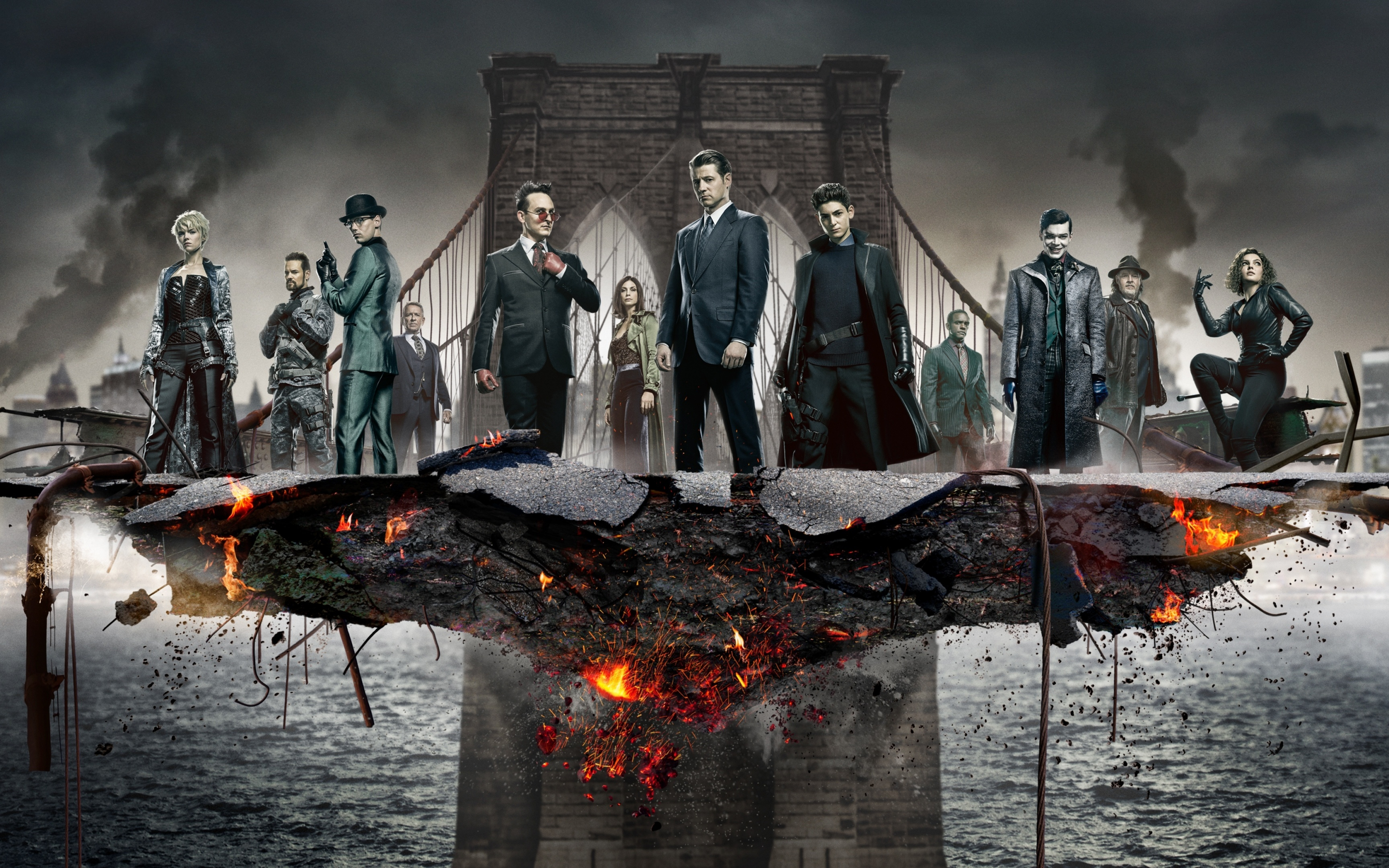 Gotham, all cast, Season 5, 2019, 2880x1800 wallpaper