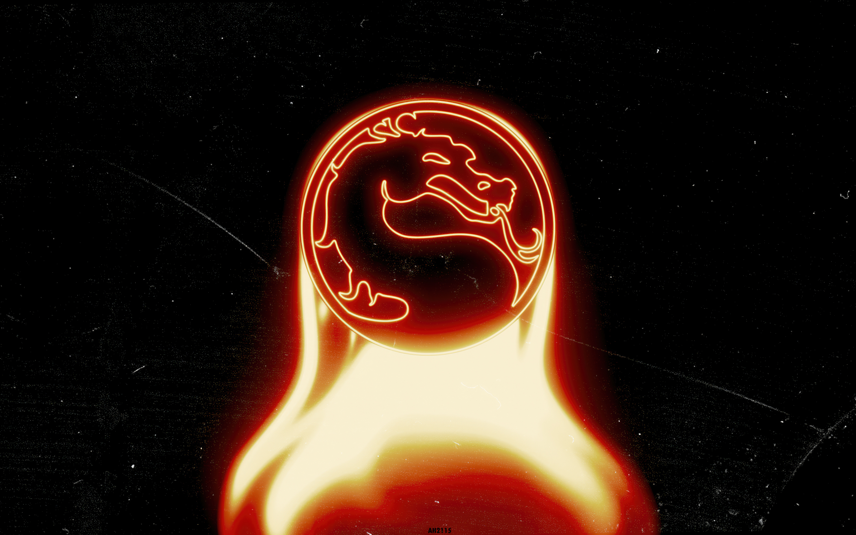 Mortal Kombat 1, the logo of Dragan, dark, 2880x1800 wallpaper