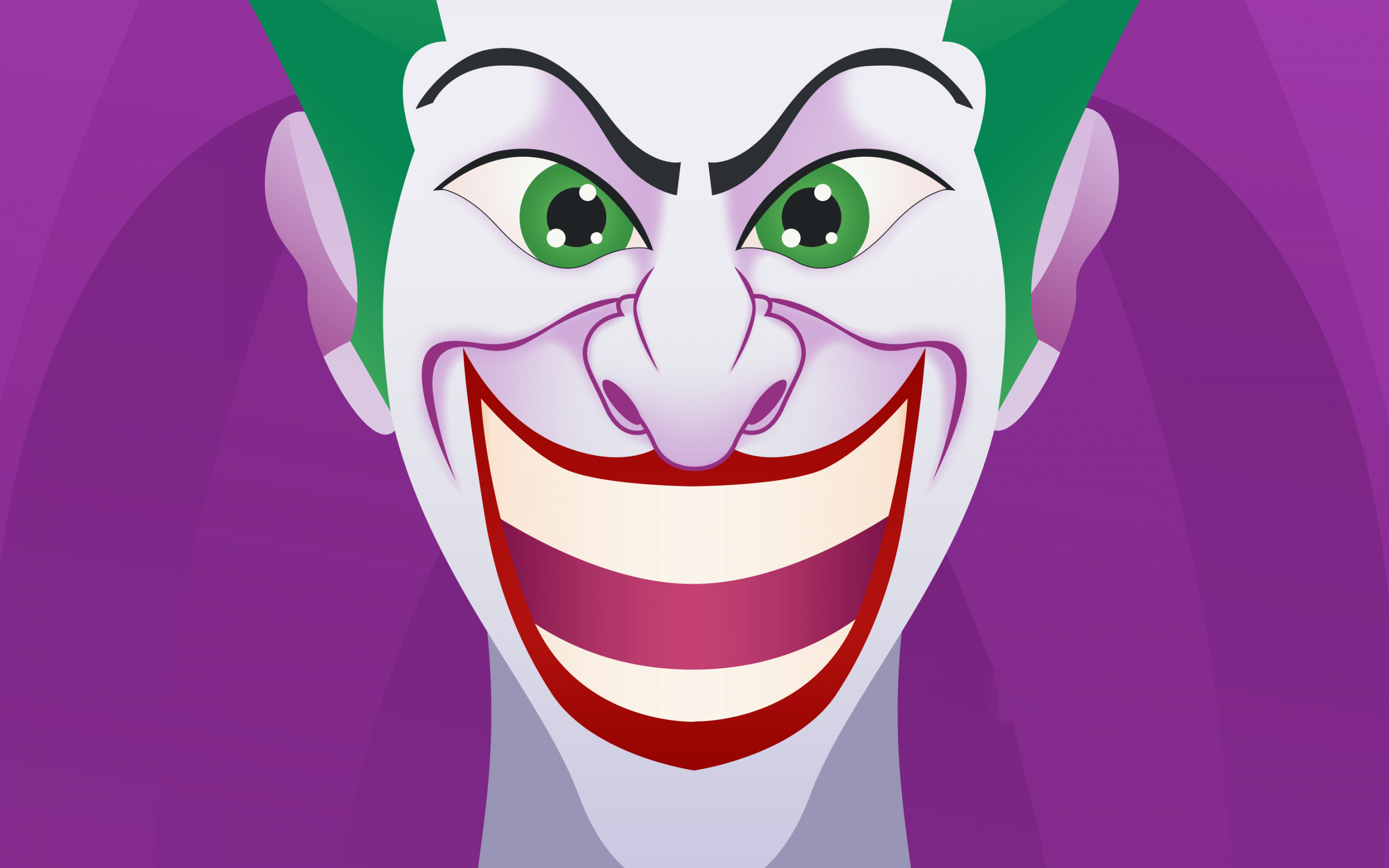 Joker, clown, smiling face, villain, dc comics, artwork, 2880x1800 wallpaper