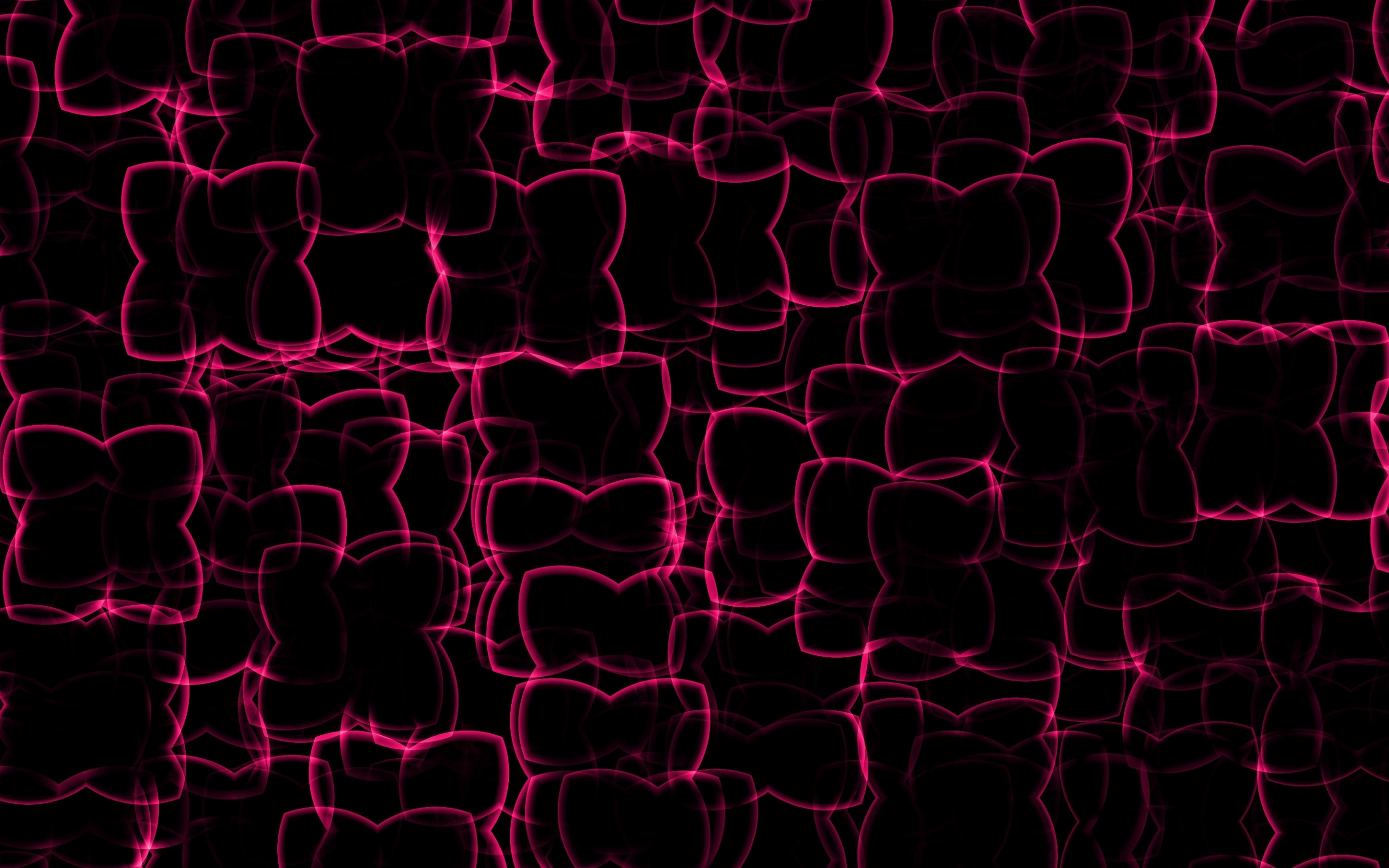 Minimal, dark, fractal, overlapping pink grid, 2880x1800 wallpaper