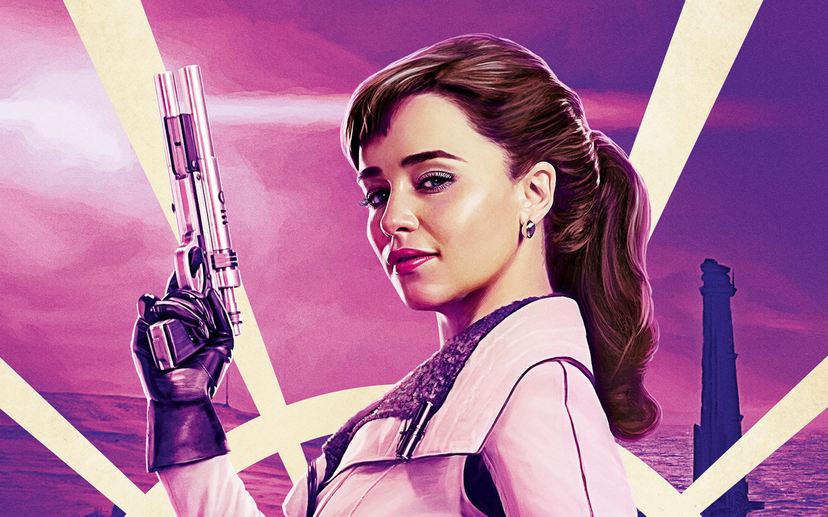 Solo: A Star Wars story, Emilia Clarke as Qira, movie, 2018, 2880x1800 wallpaper