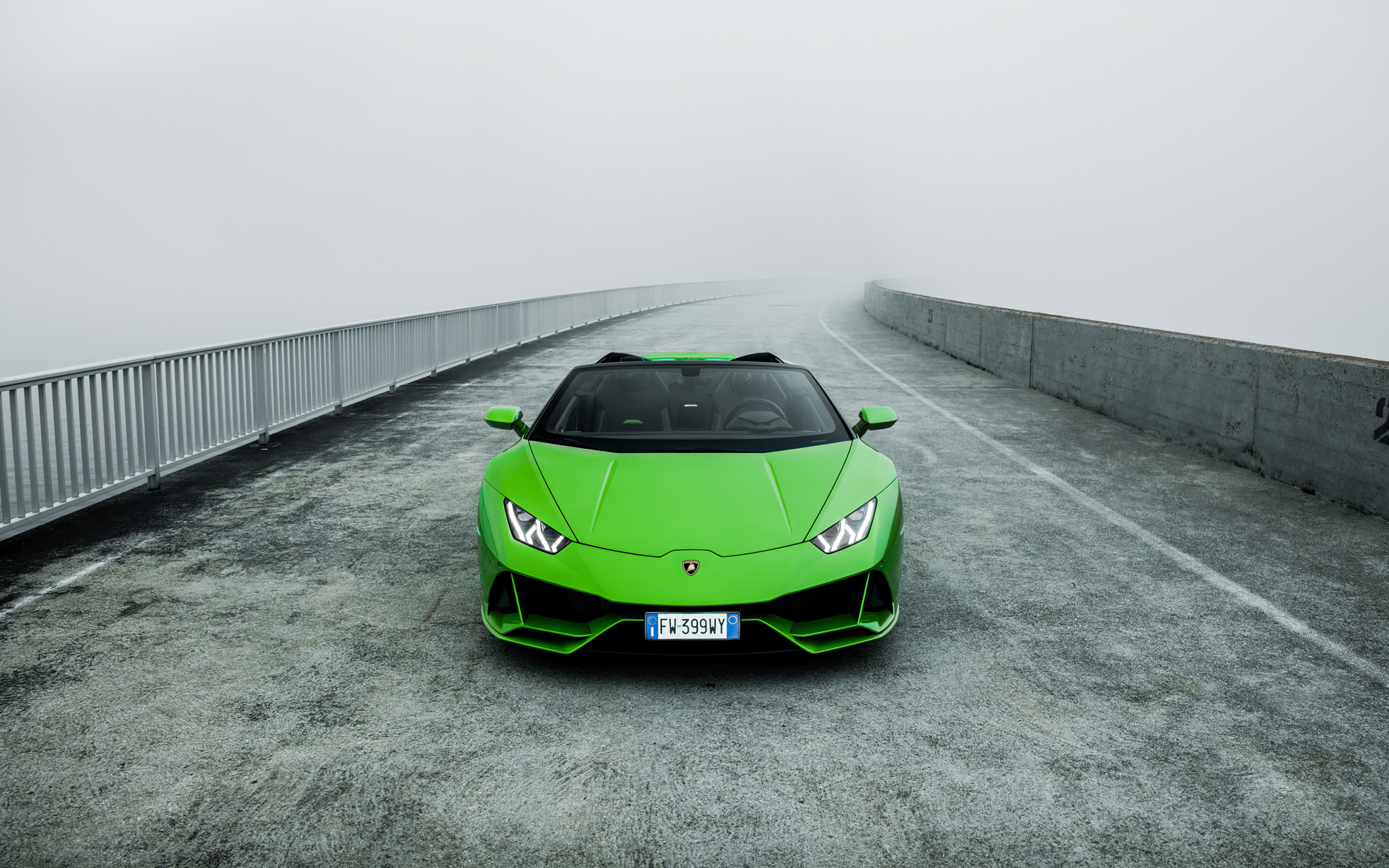 Lamborghini Huracan EVO Spyder, green car, 2020, 2880x1800 wallpaper