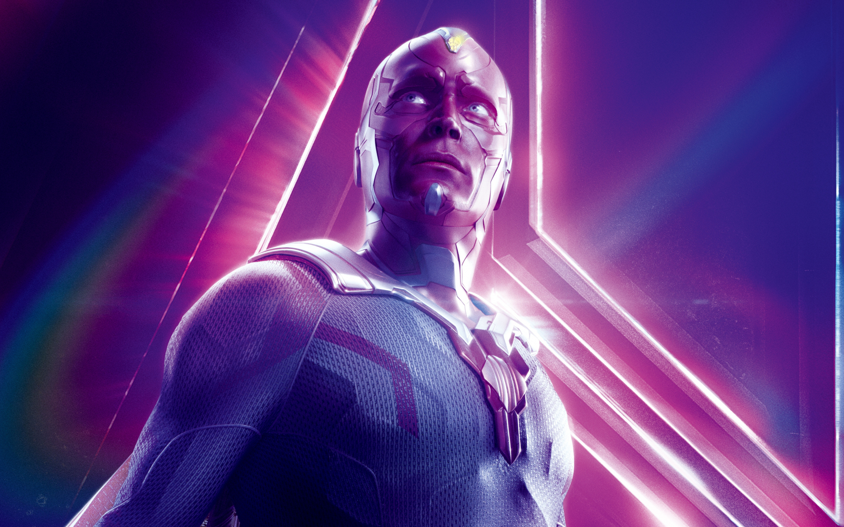Paul Bettany, Vision, superhero, Avengers: Infinity war, 2018 movie, 2880x1800 wallpaper