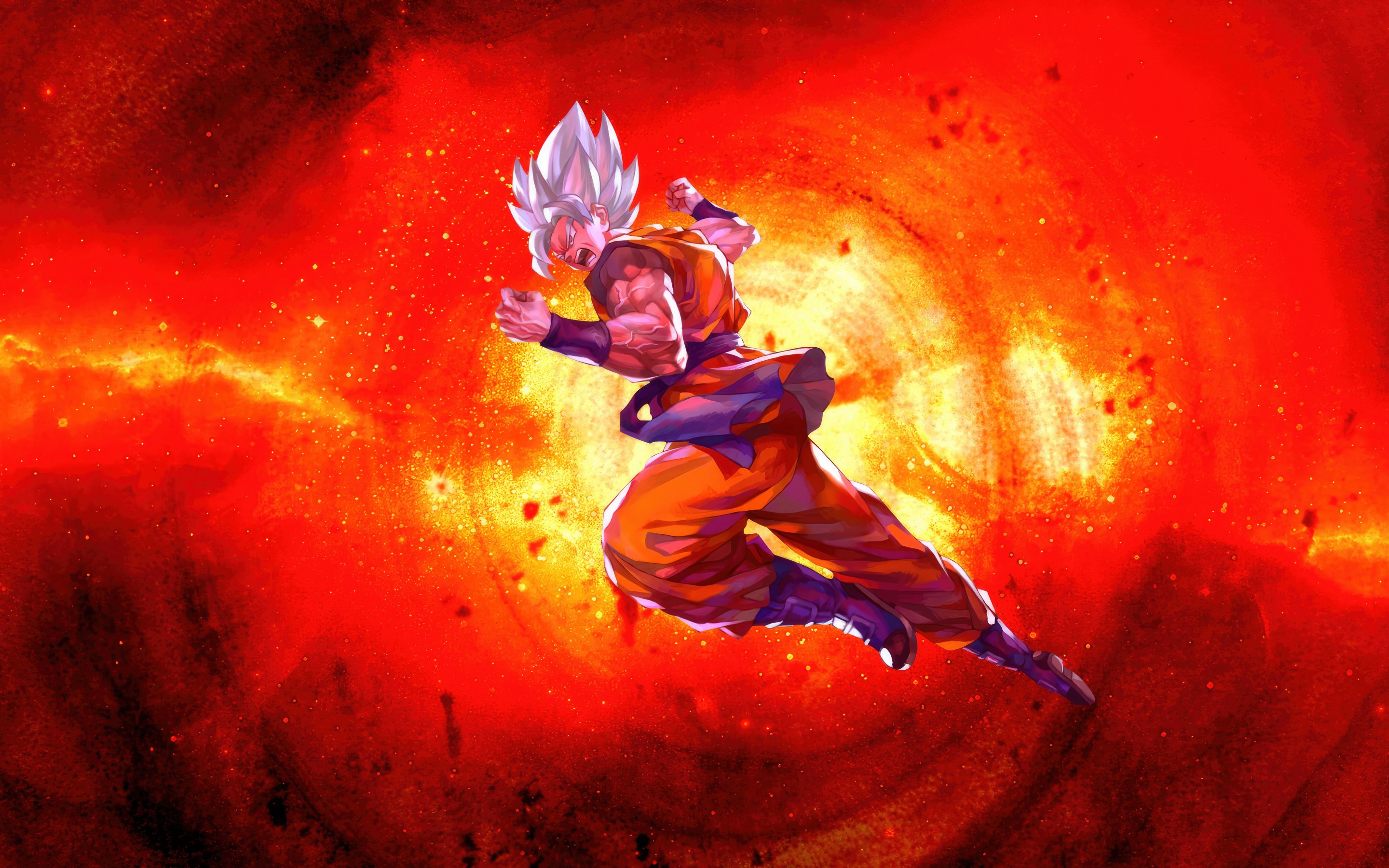 Dragon Ball Super, Goku angry, flight, 2880x1800 wallpaper