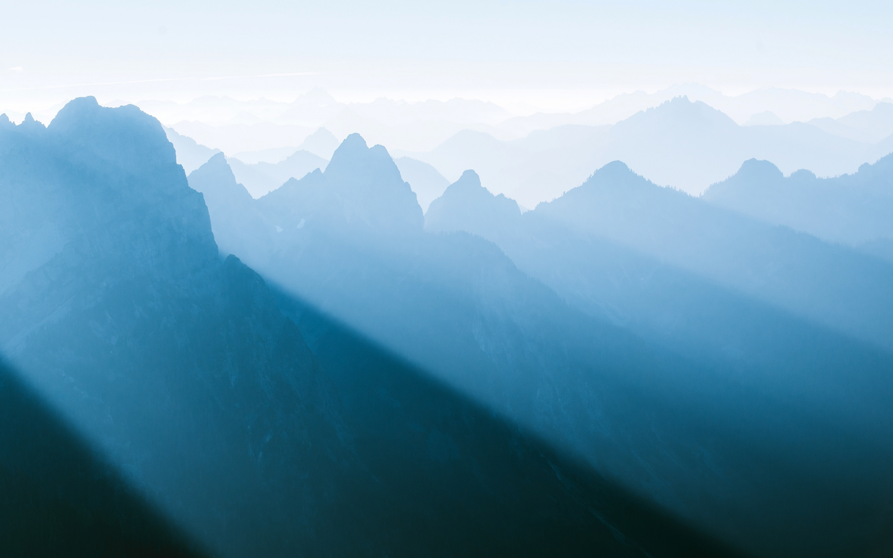 Nature, foggy, horizon, mountain range, 2880x1800 wallpaper