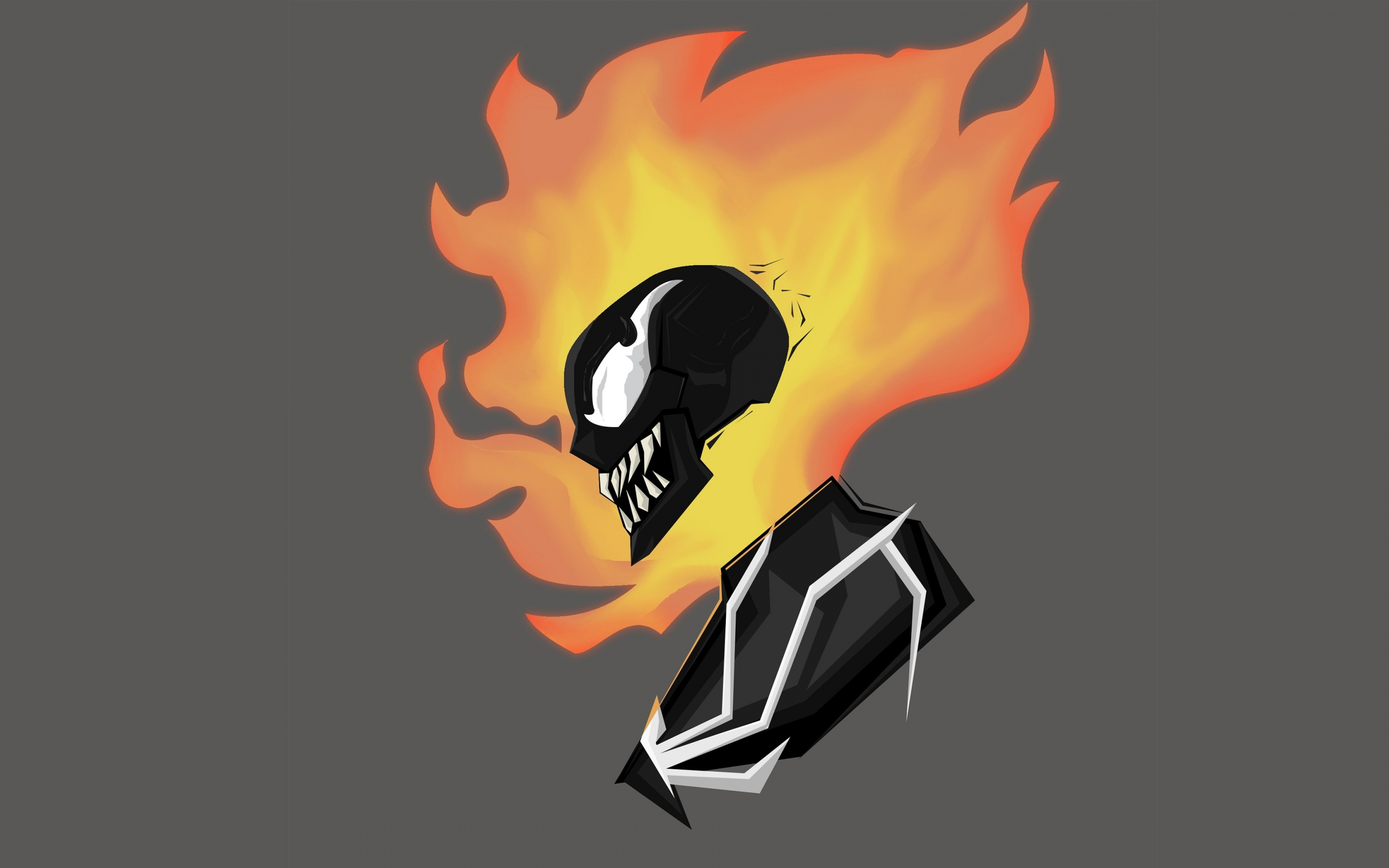 Minimal, Venom, Ghost Rider into the venomverse, marvel, 2880x1800 wallpaper