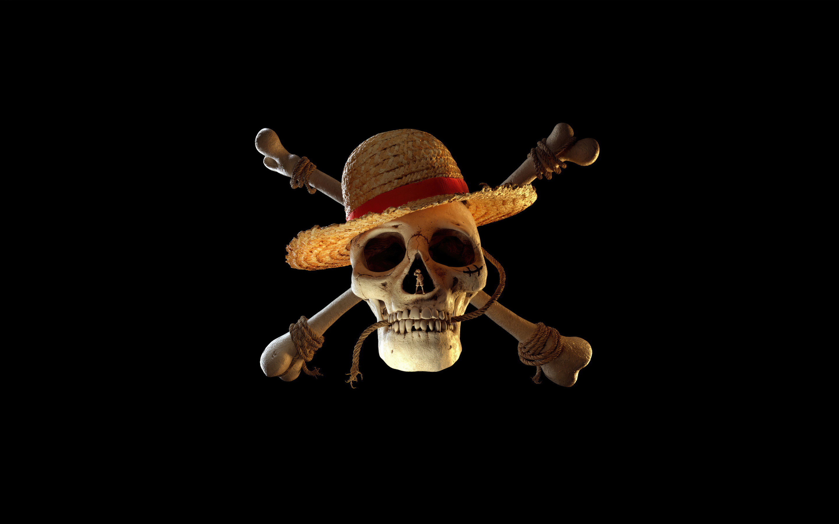 One piece, Netflix's pirate-based show, logo, dark, 2880x1800 wallpaper
