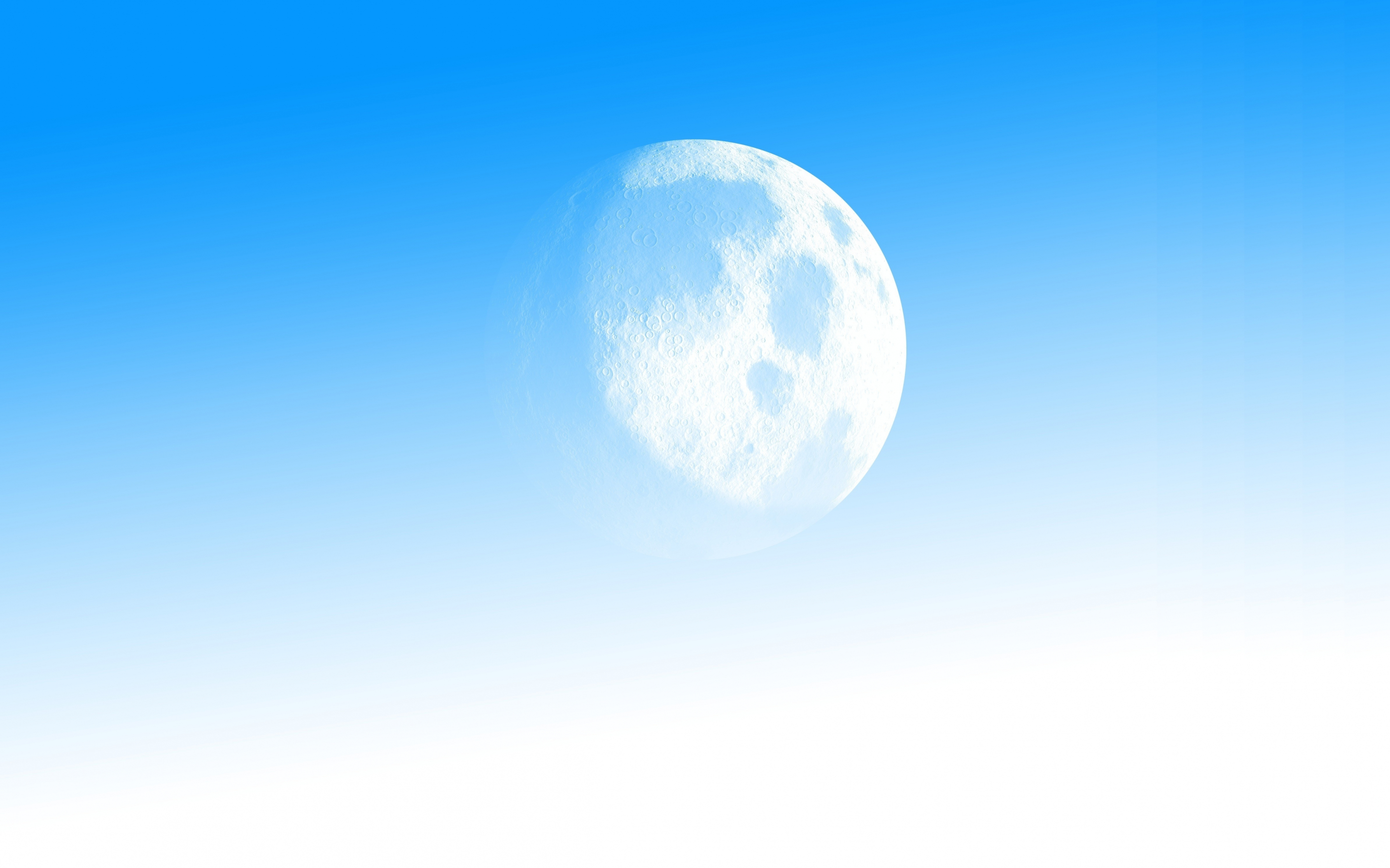 Sunny day, sky, blue, moon, 2880x1800 wallpaper