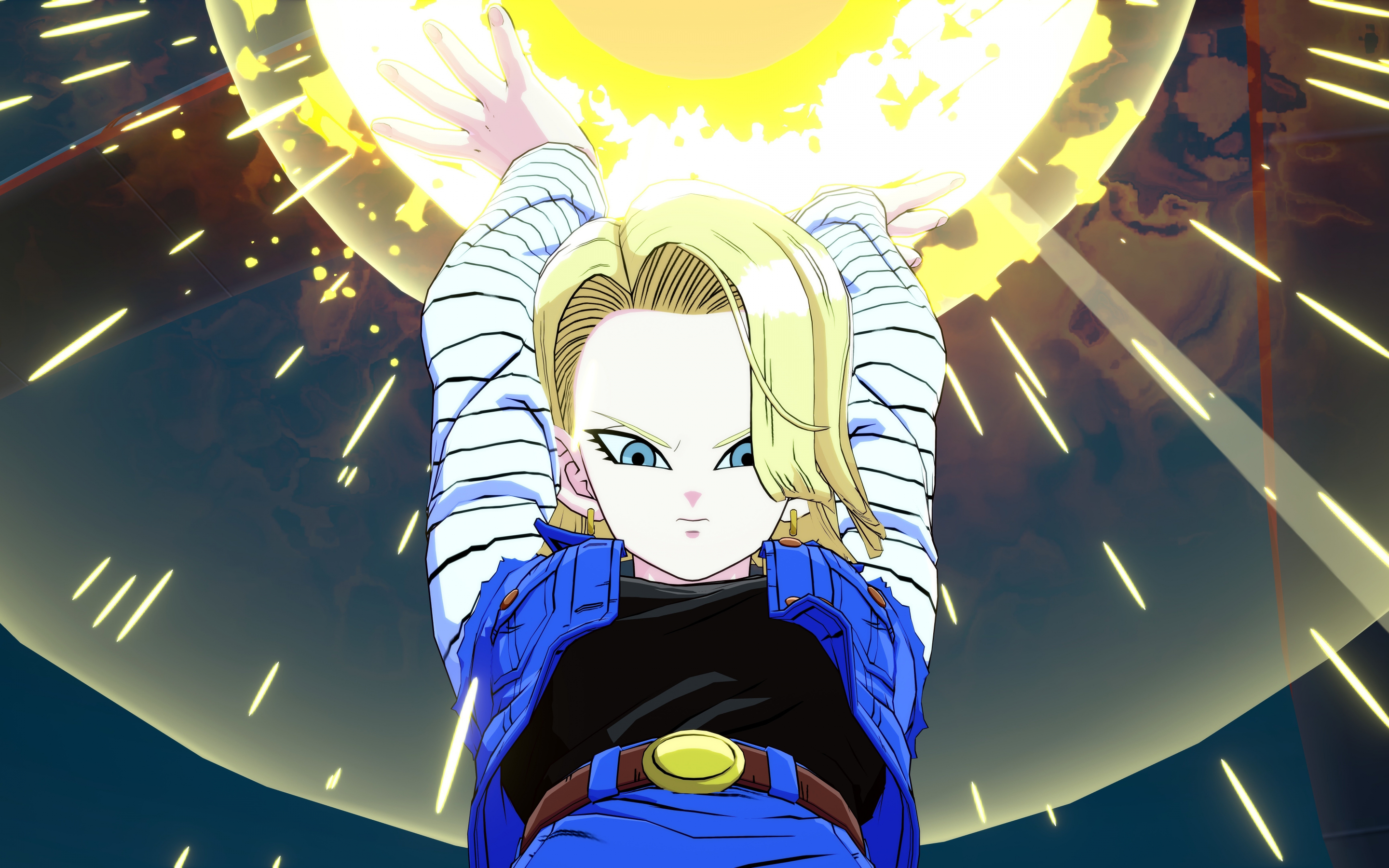 Android 18, Dragon ball fighterz, anime girl, 2880x1800 wallpaper