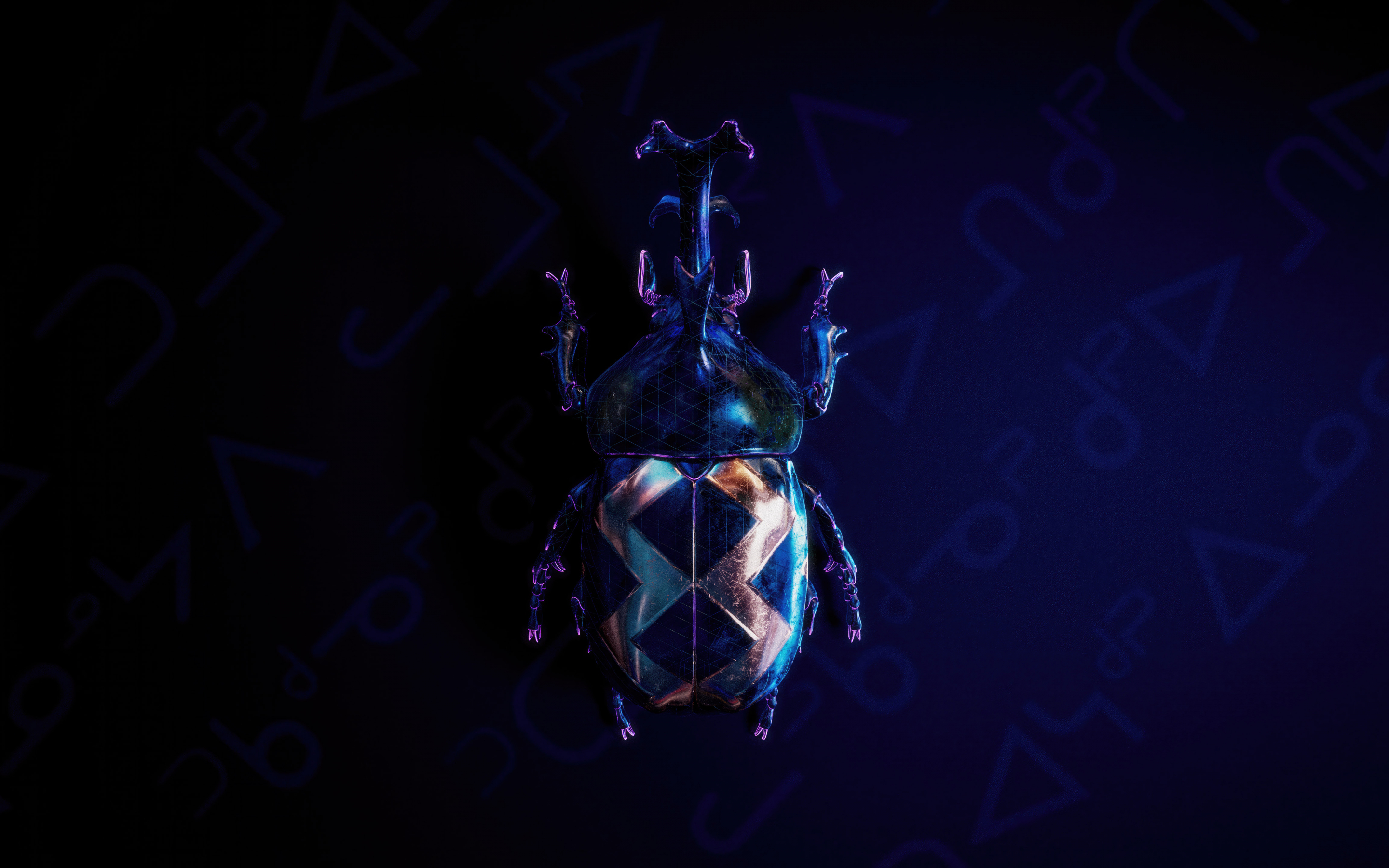 Blue Beetle bug, Alien Tech, movie, 2880x1800 wallpaper