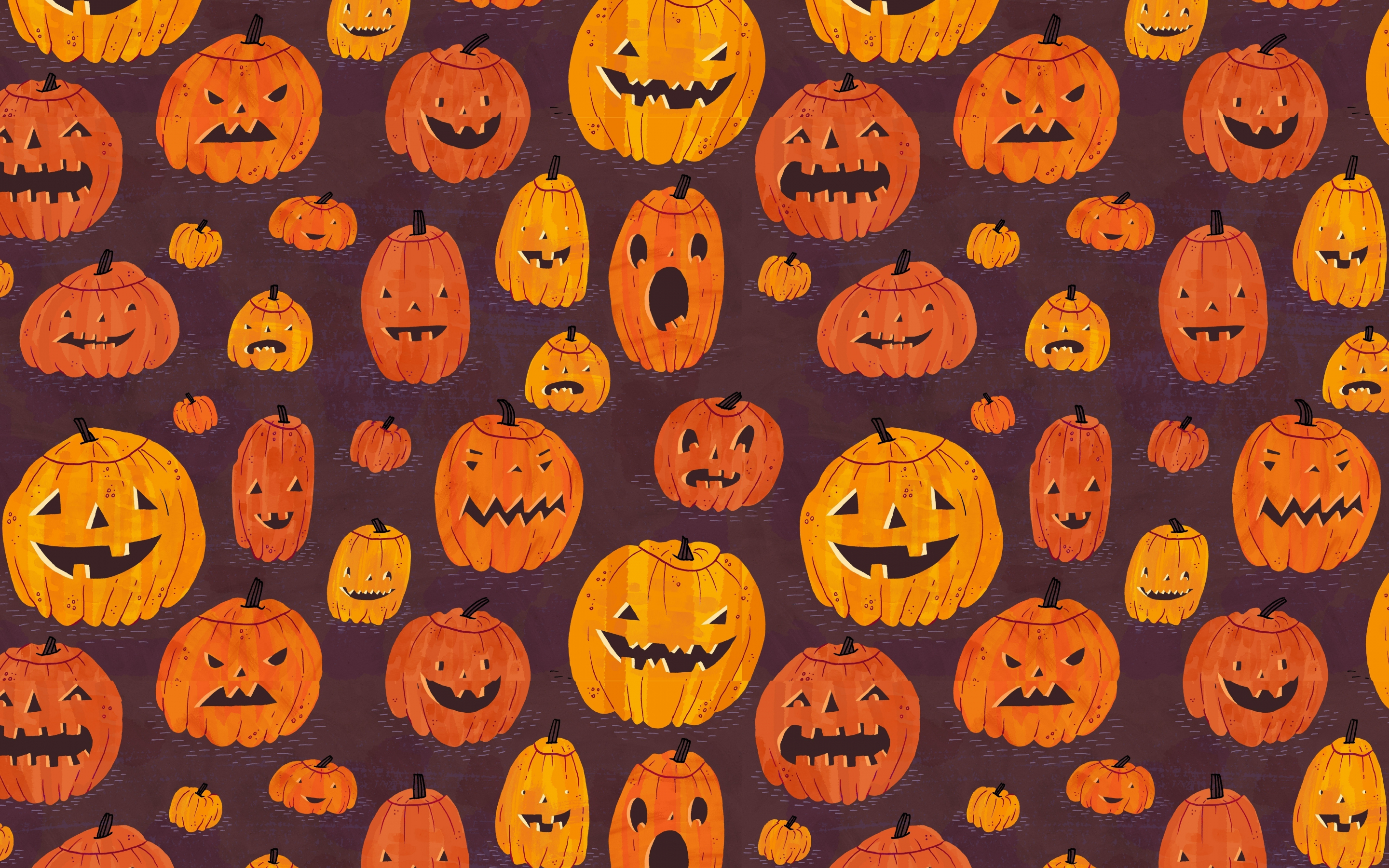 Pumpkin, pattern, halloween, 2880x1800 wallpaper