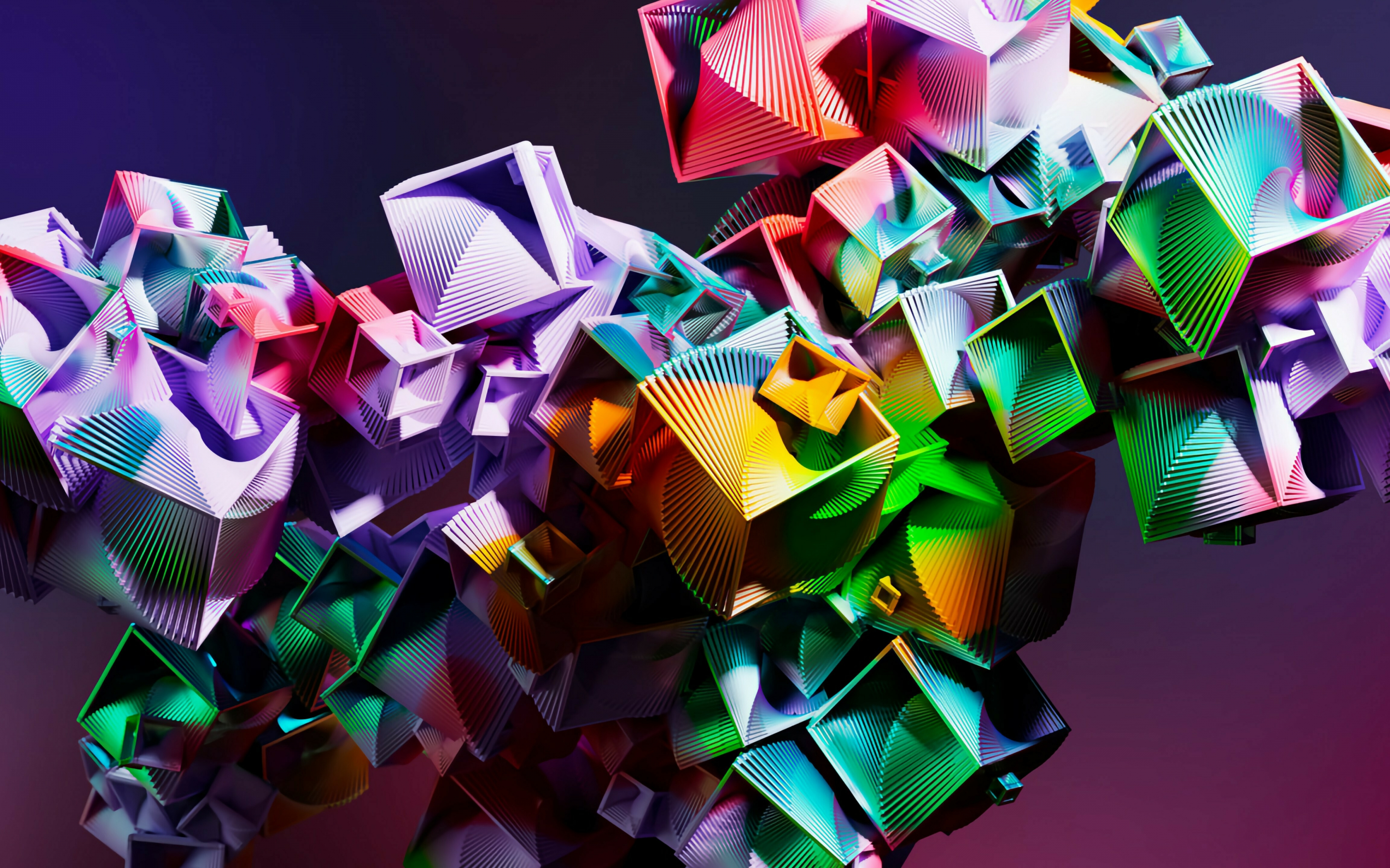 Macbook Pro M2, abstract, colorful cubes, stock, 2880x1800 wallpaper