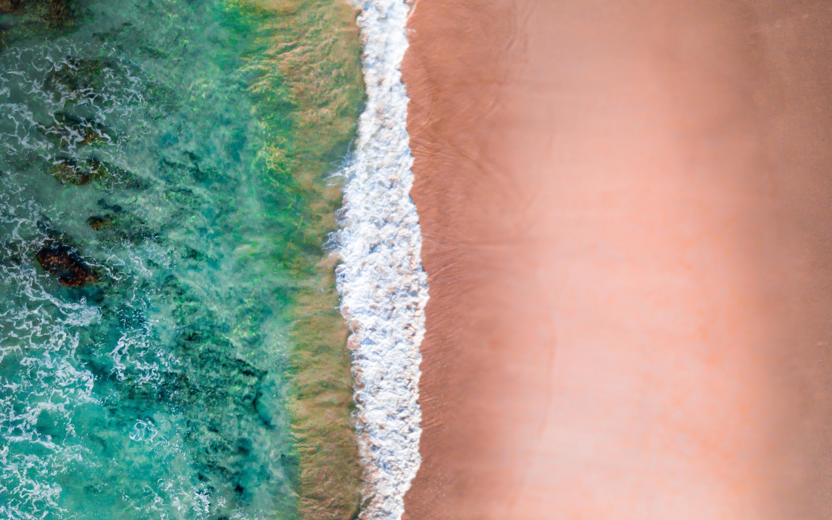 Exotic seashore, beach, aerial view, 2880x1800 wallpaper