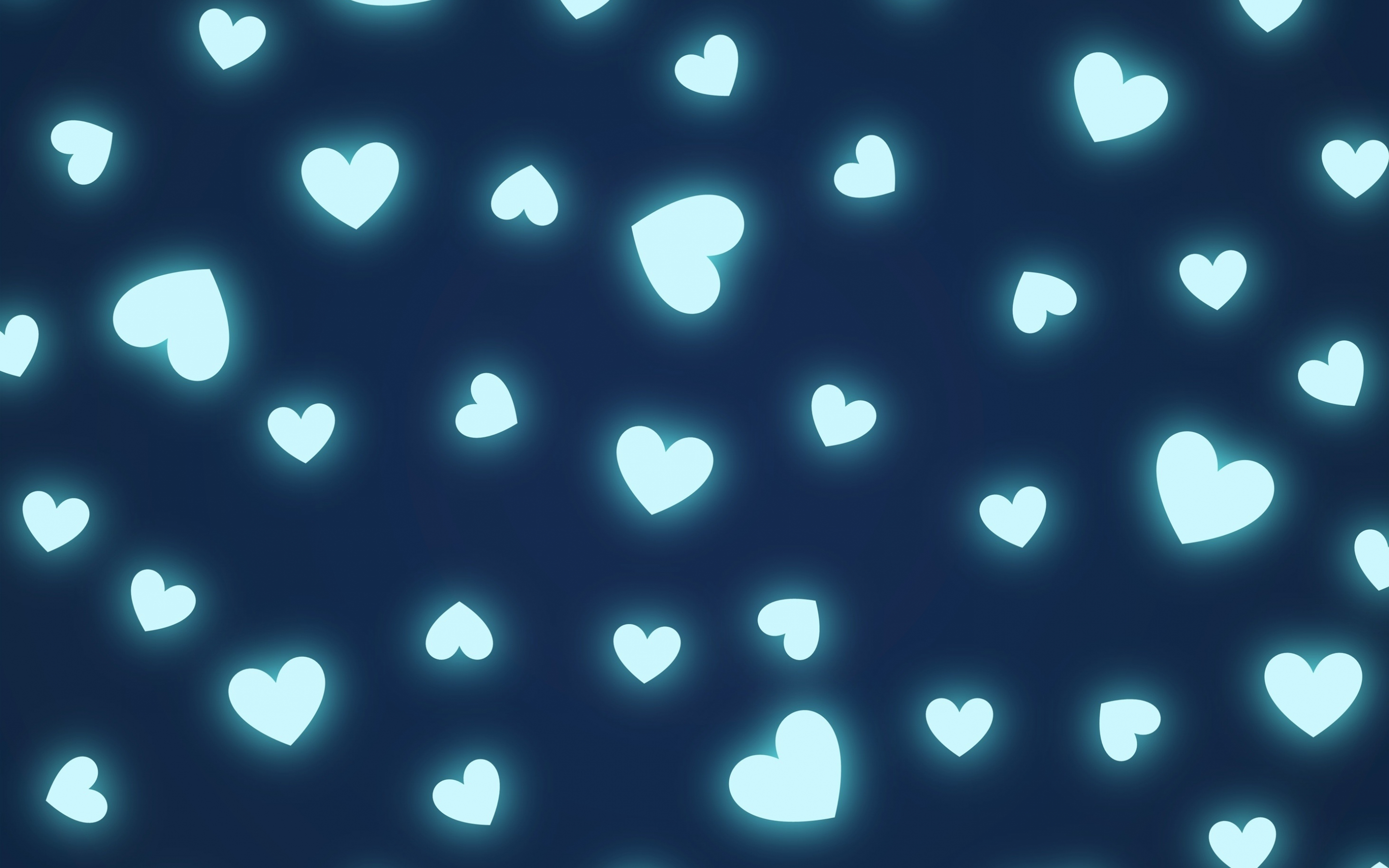 Hearts, shapes, glowing, minimal, pattern, 2880x1800 wallpaper