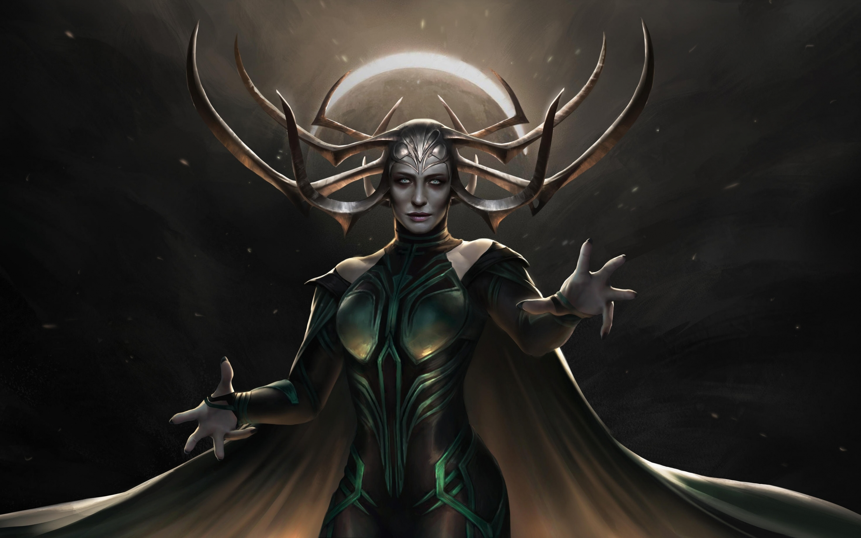 Hela, the villain, artwork, Thor: Ragnarok, 2880x1800 wallpaper