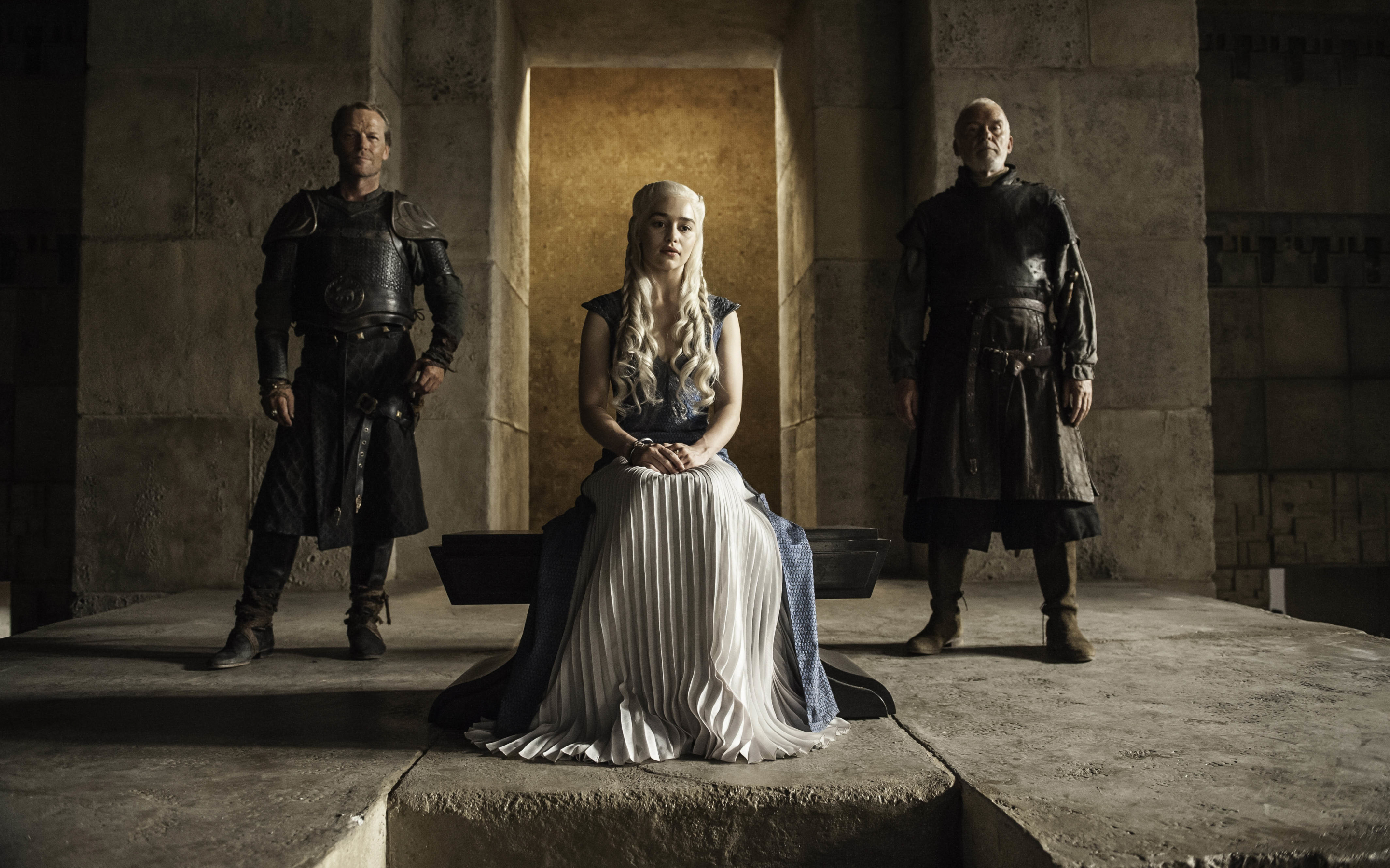Daenerys Targaryen, Emilia Clarke, tv show, game of thrones, 2880x1800 wallpaper