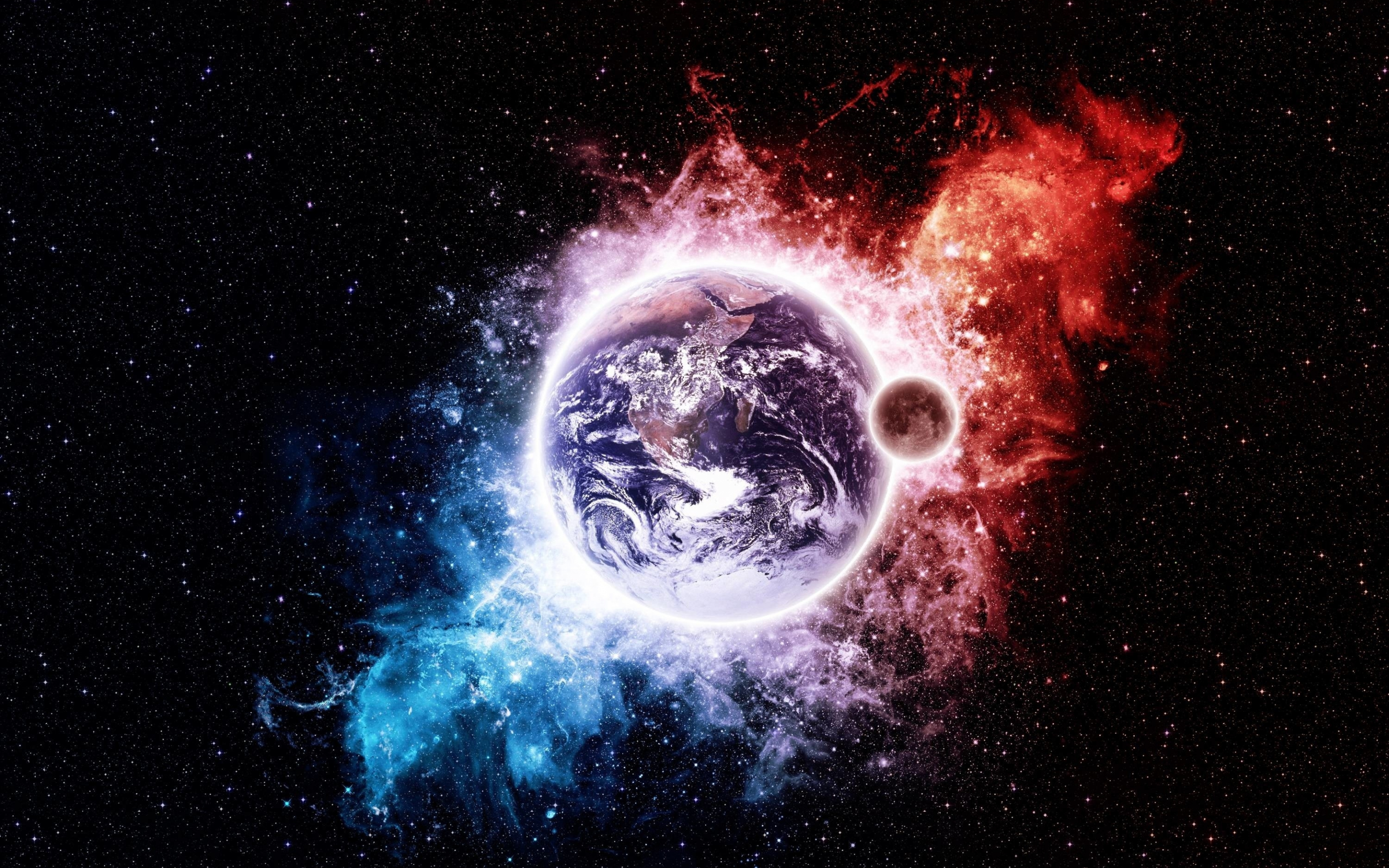 Earth, space, artwork, 2880x1800 wallpaper