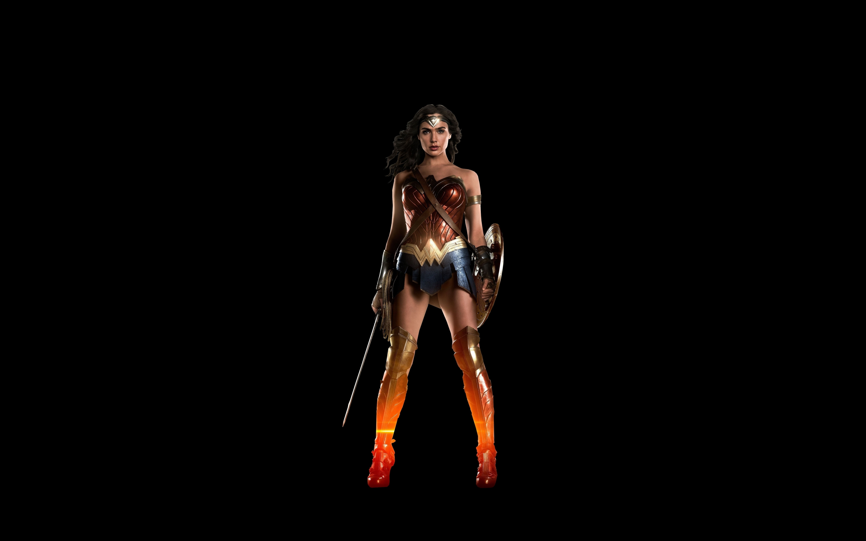 Justice League, wonder woman, minimal, art, 2880x1800 wallpaper