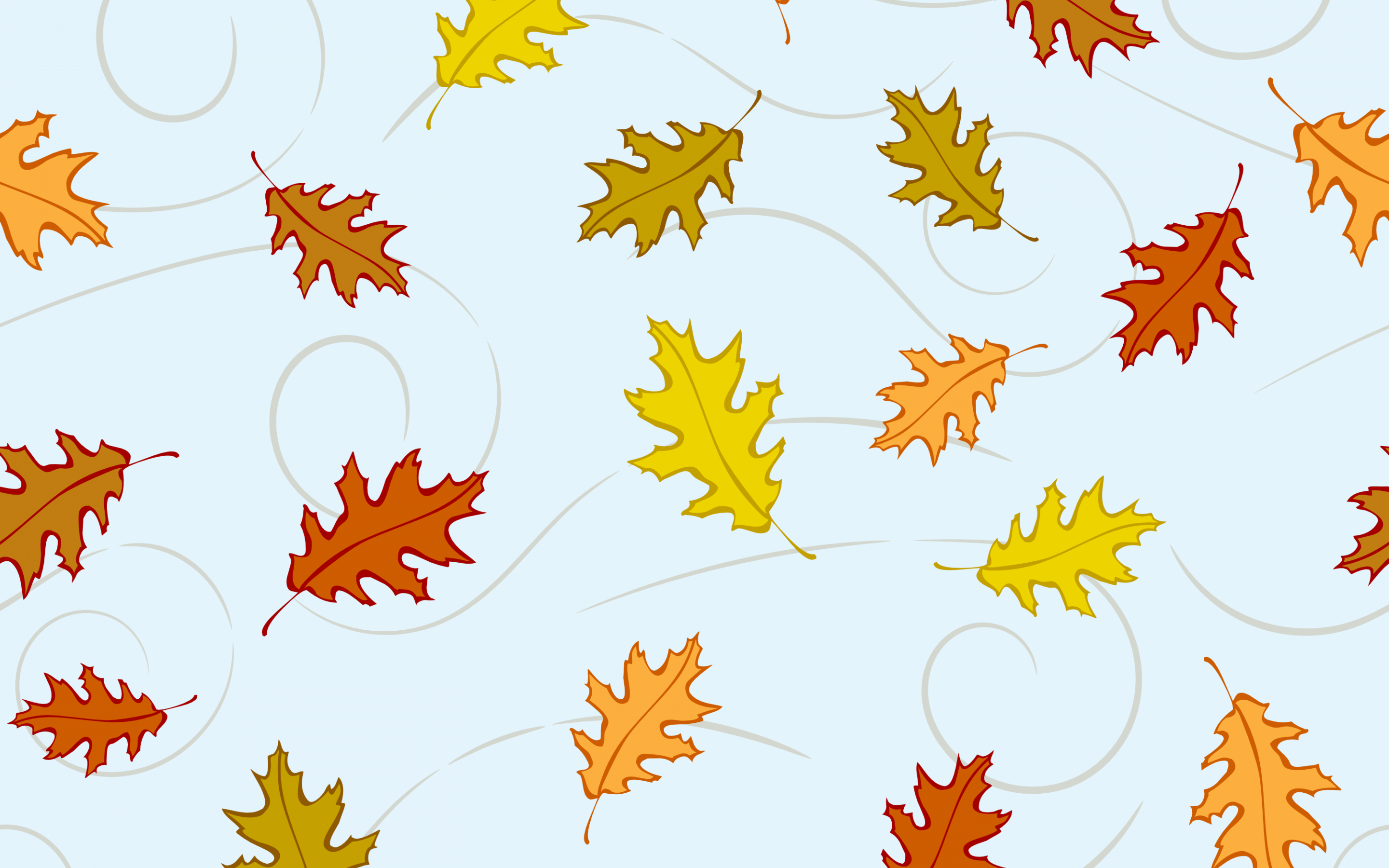Autumn, leaves, abstract, digital art, 2880x1800 wallpaper