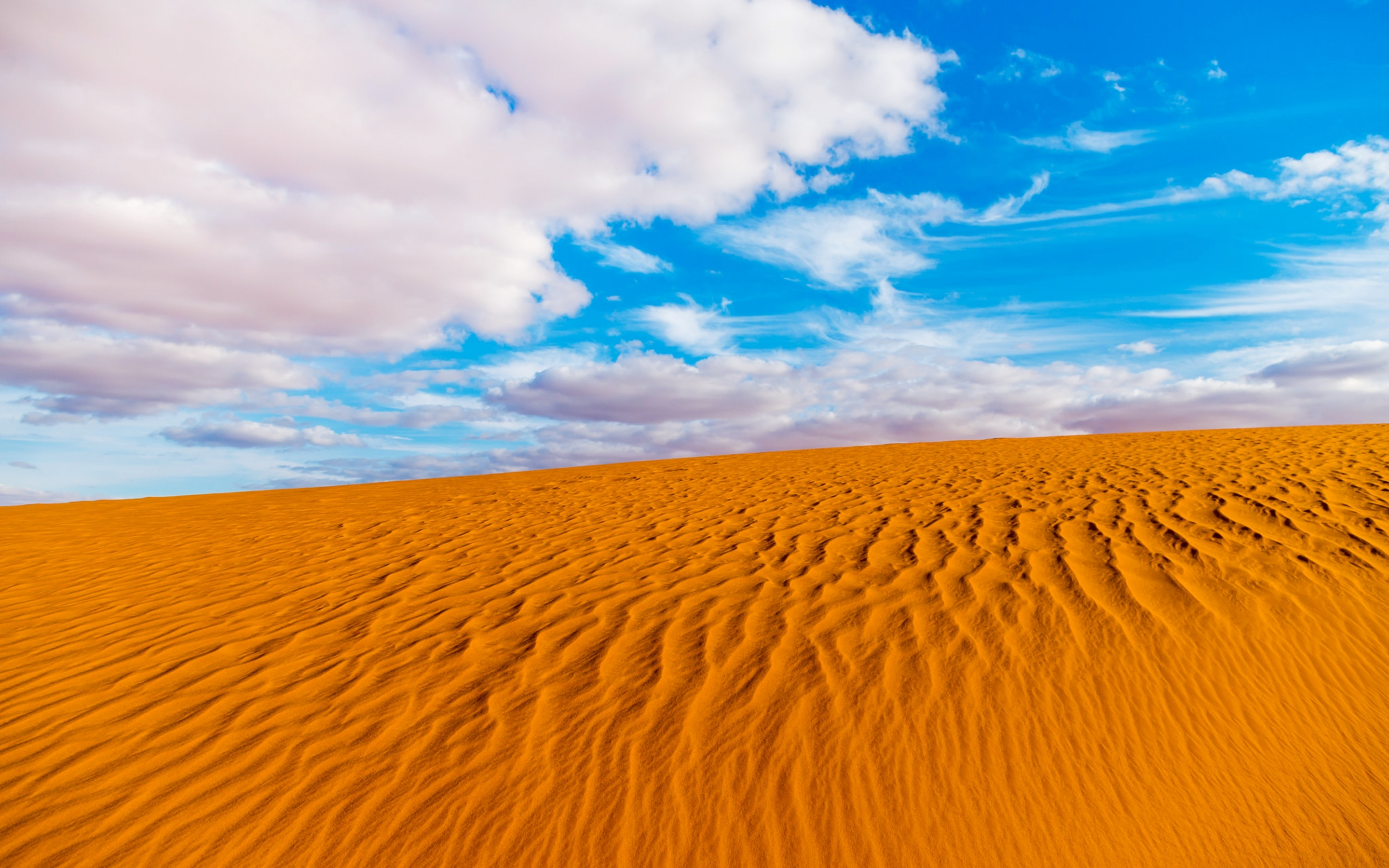 Algeria desert, Sahara, sand, clouds, blue sky, 2880x1800 wallpaper
