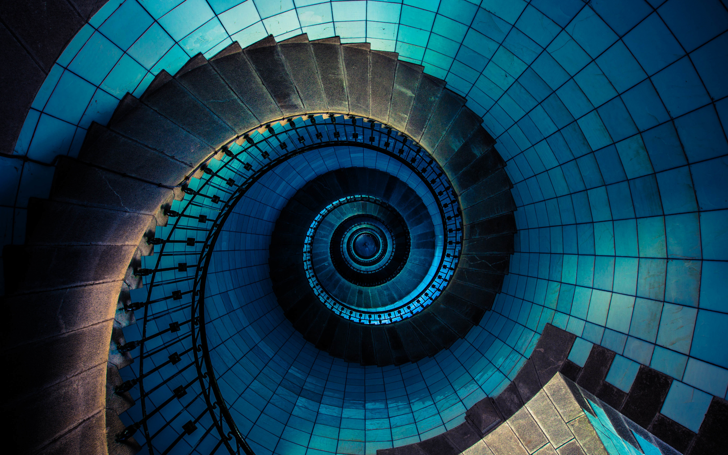 Spiral, stairs, architecture, house, building, 2880x1800 wallpaper