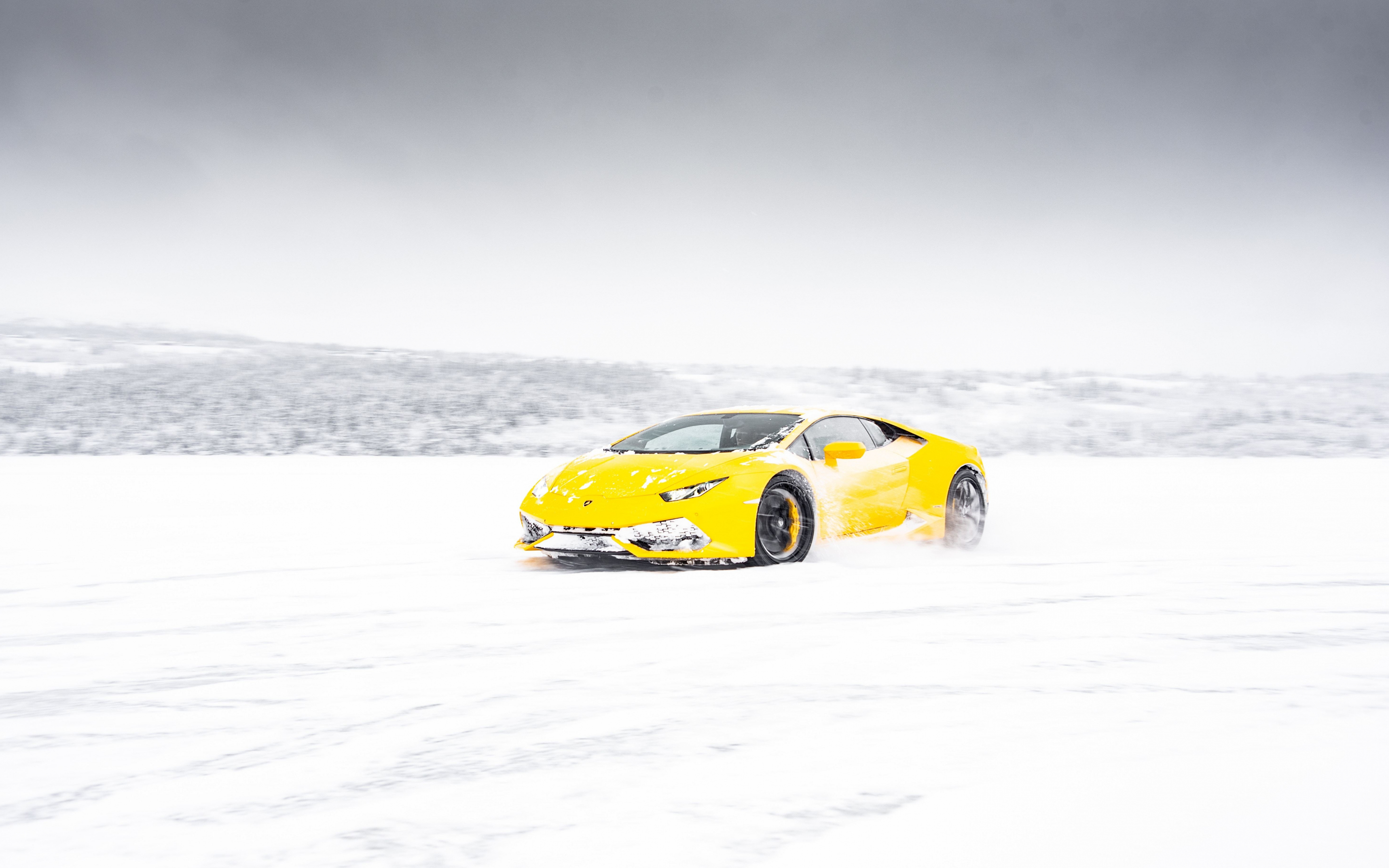 Lamborghini Aventador, Lamborghini, car, off-road, yellow, 2880x1800 wallpaper