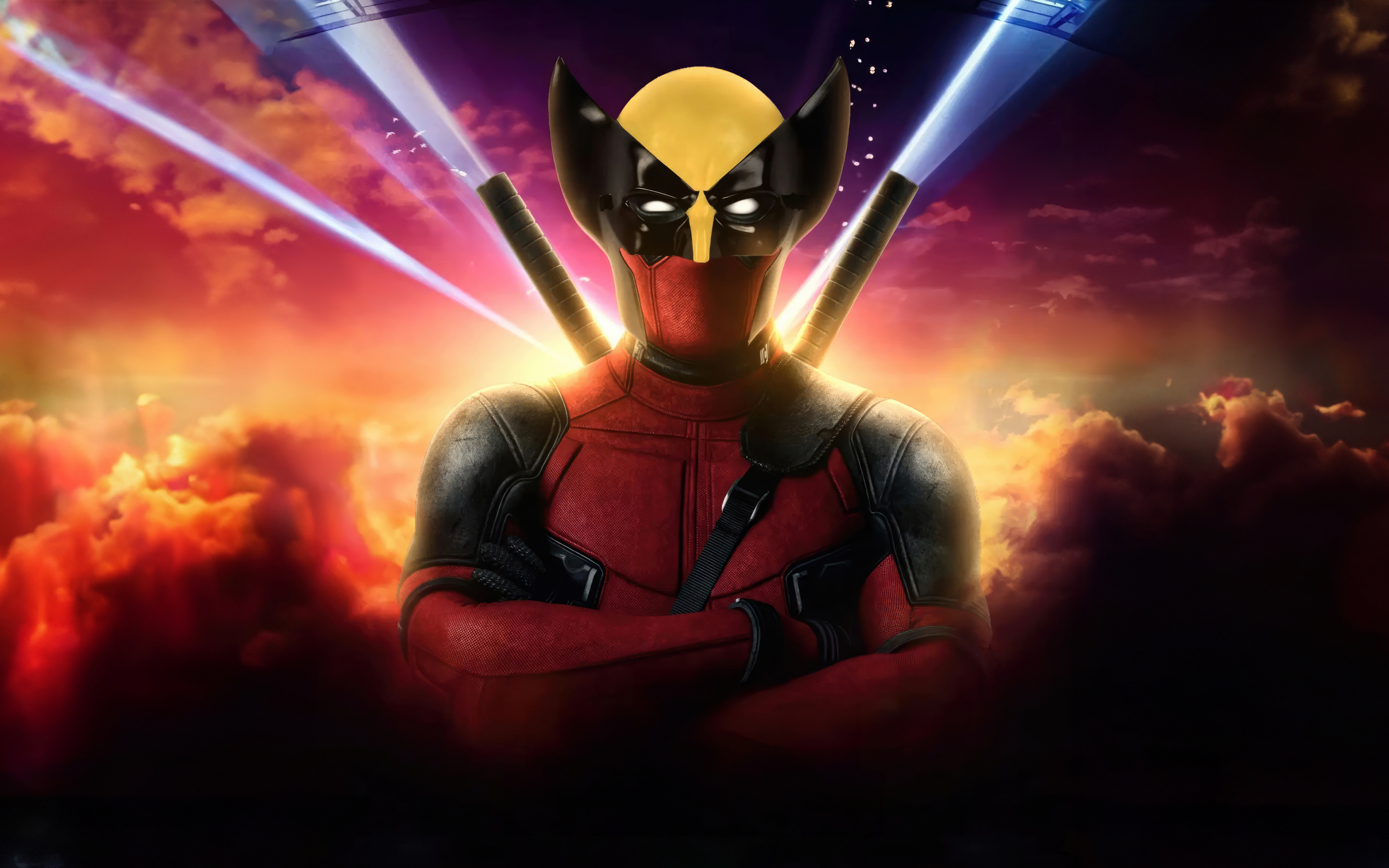 Deadpool and Wolverine, Savage Moment, art, 2880x1800 wallpaper