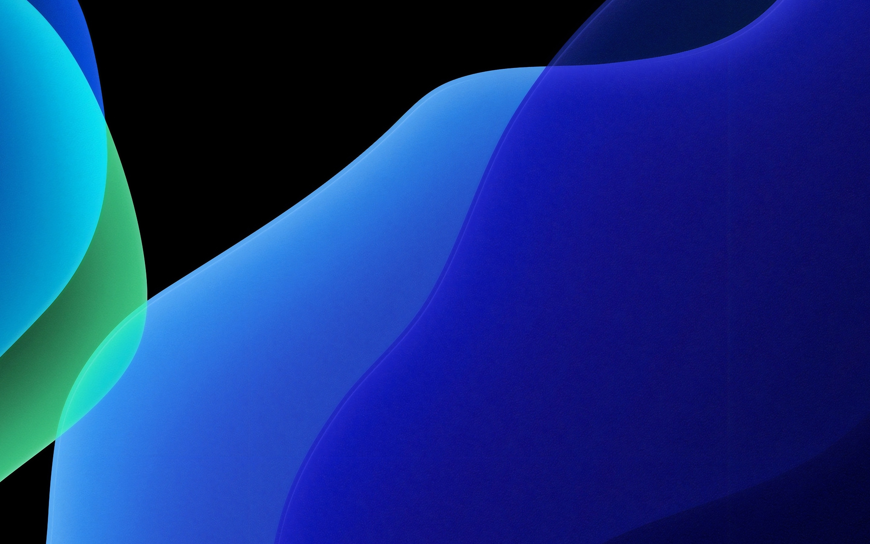 Dark-blue, iOS 13, abstract, 2880x1800 wallpaper