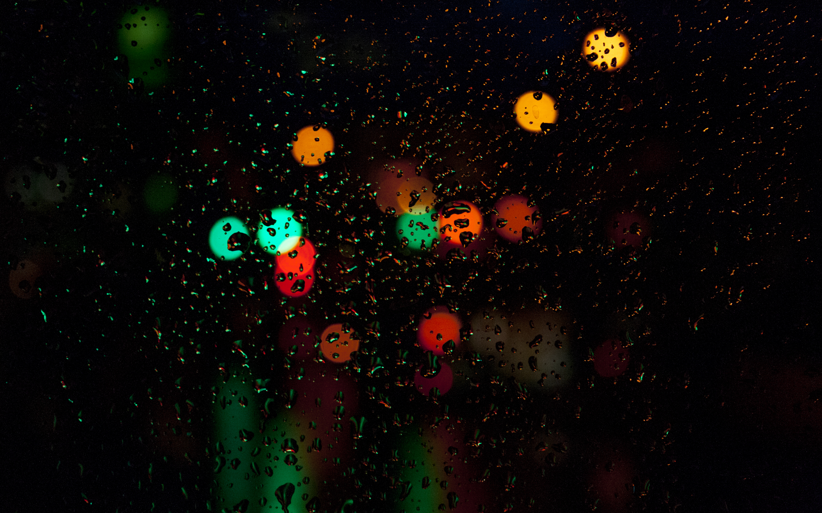 Dark surface, glass, drops, glare, 2880x1800 wallpaper
