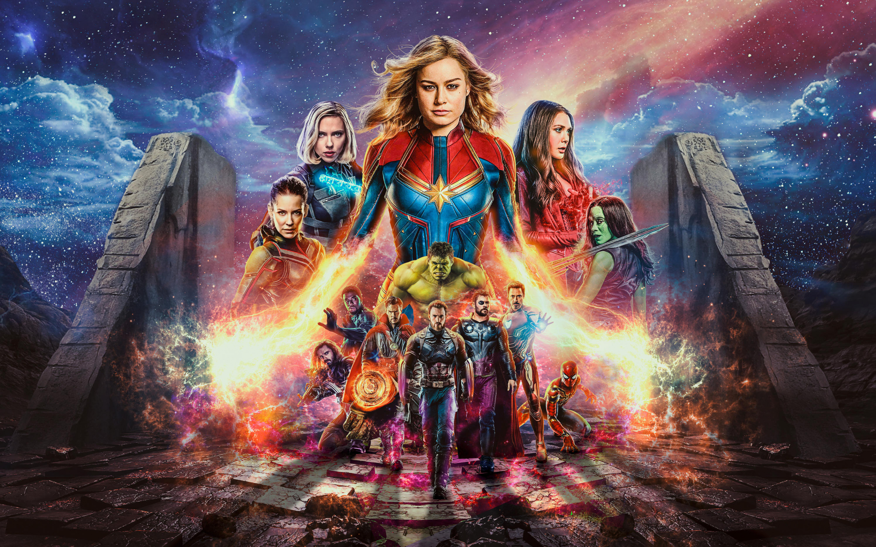 Fan art, poster, Avengers: Endgame, 2019, 2880x1800 wallpaper