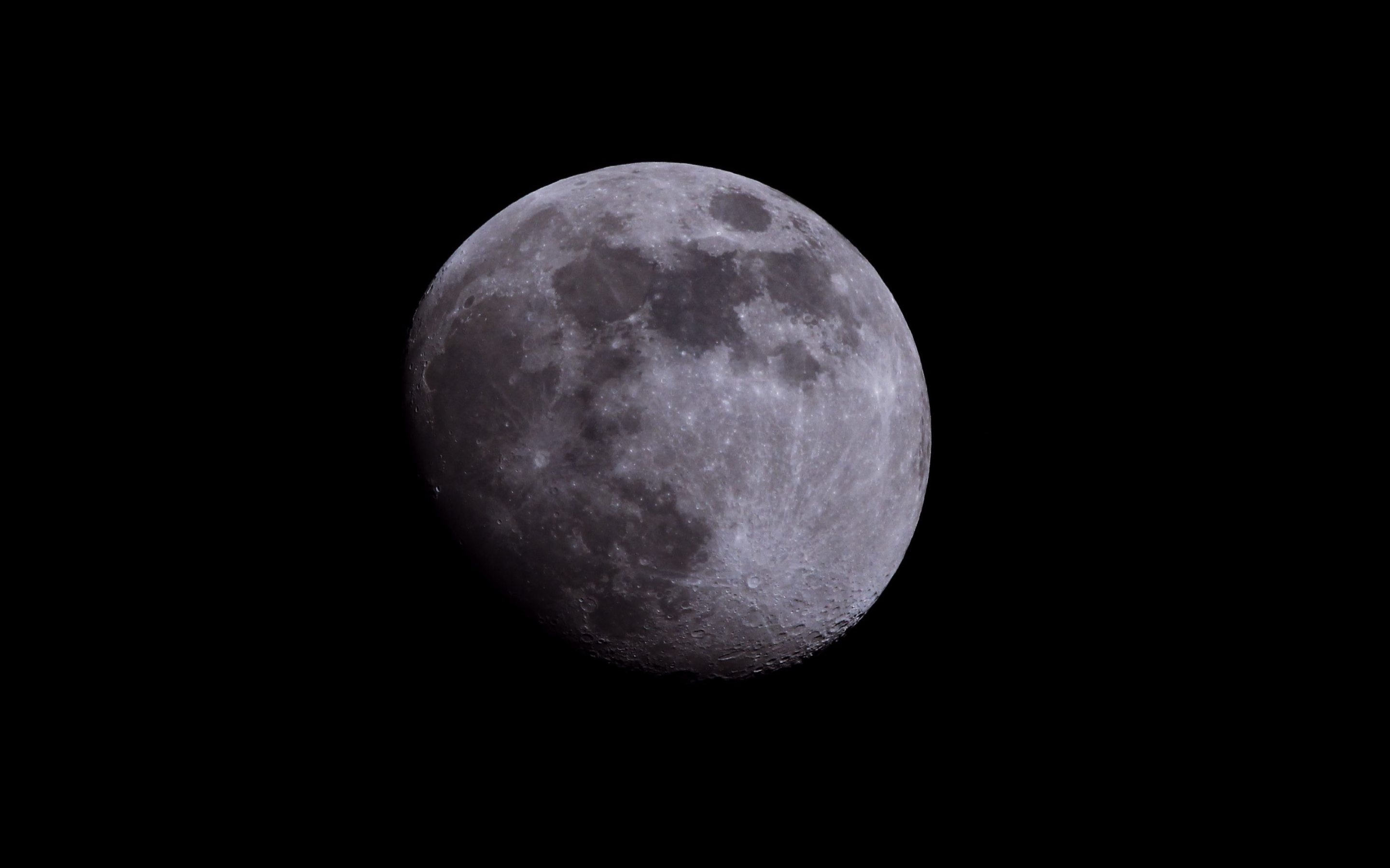 Moon, space, telescopic view, 2880x1800 wallpaper