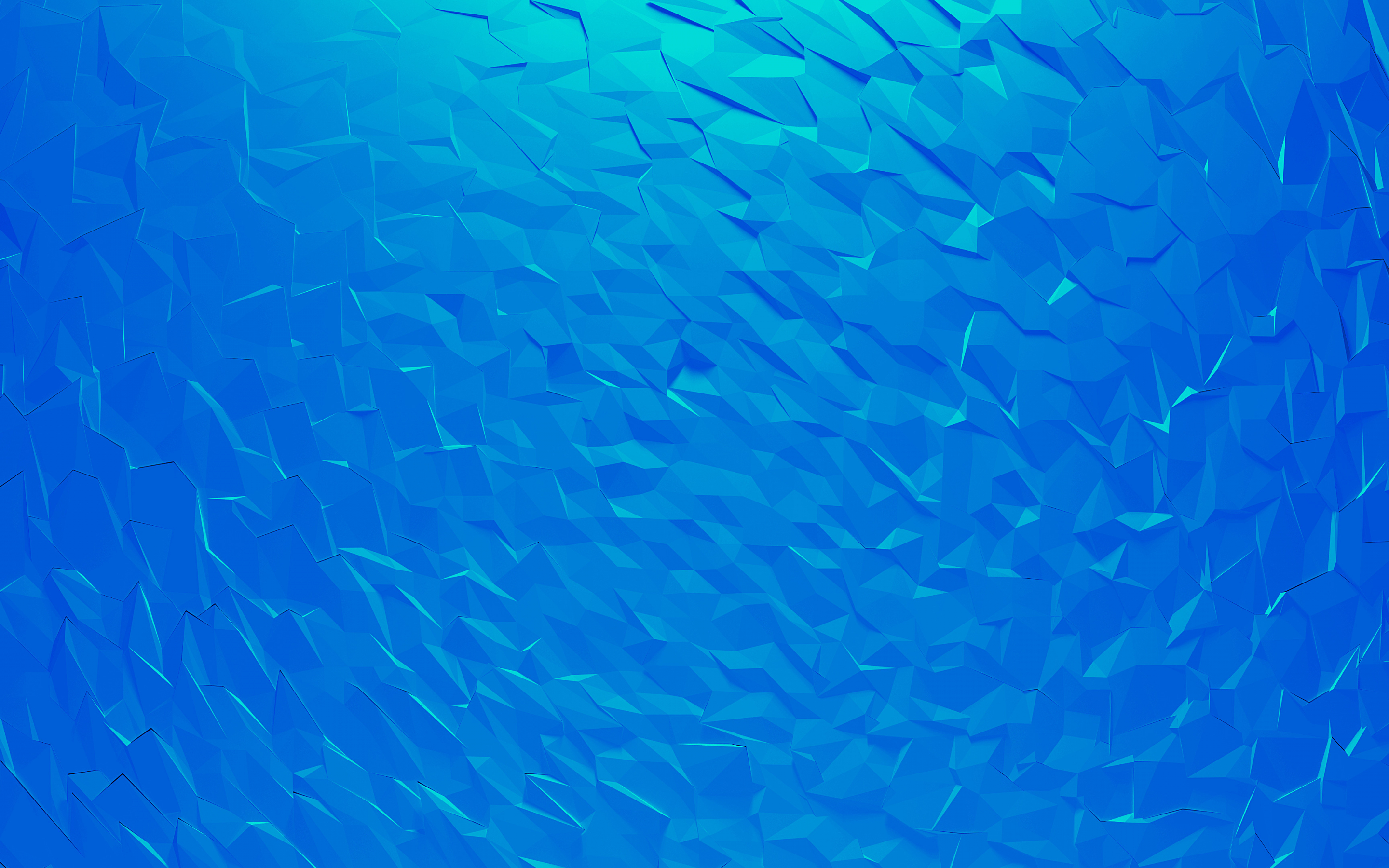 Low poly, blue, abstract, 2880x1800 wallpaper