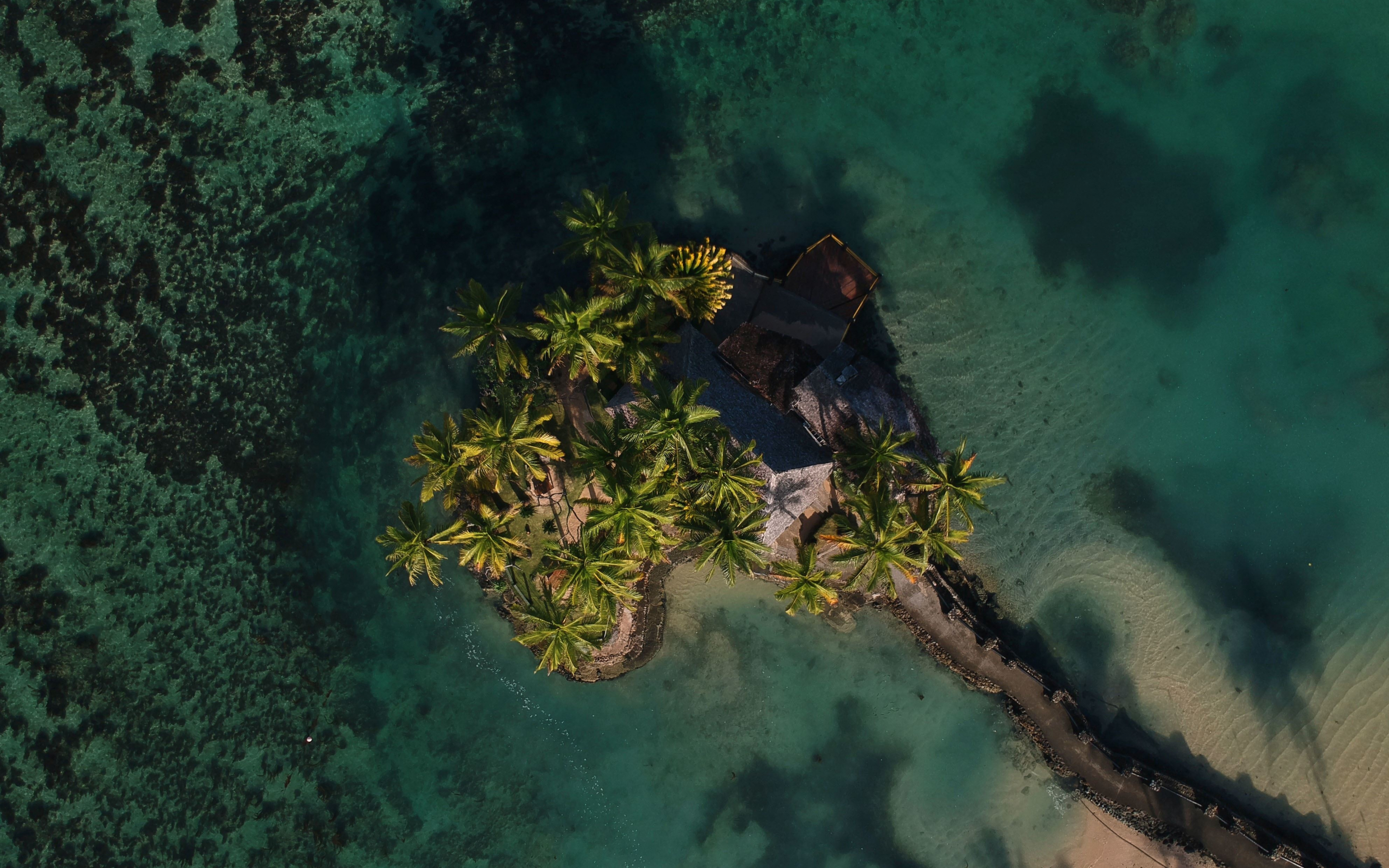 Warwick resort, Fiji, sea, holiday, aerial view, 2880x1800 wallpaper