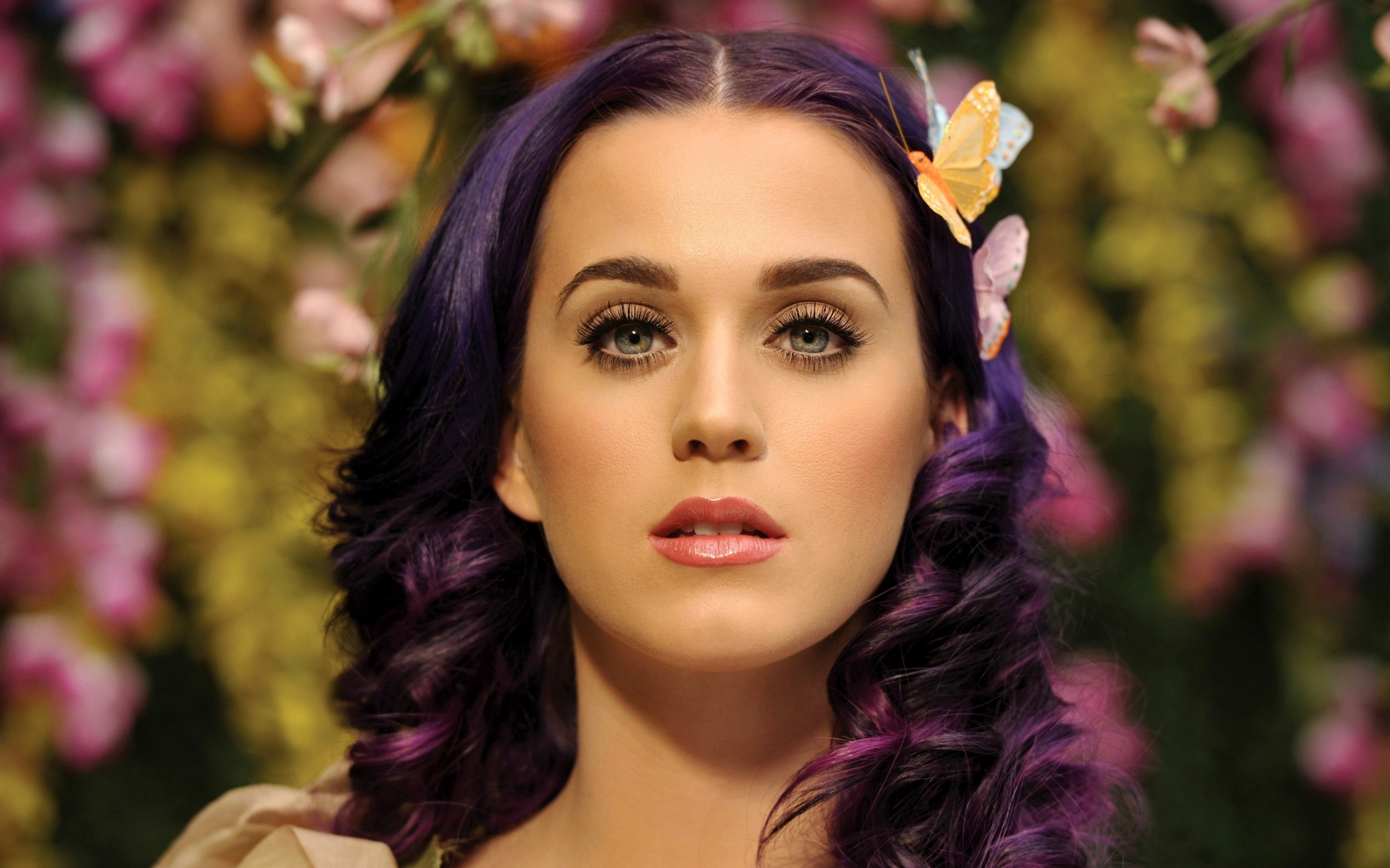 Katy Perry, colored hair, singer, 2018, 2880x1800 wallpaper