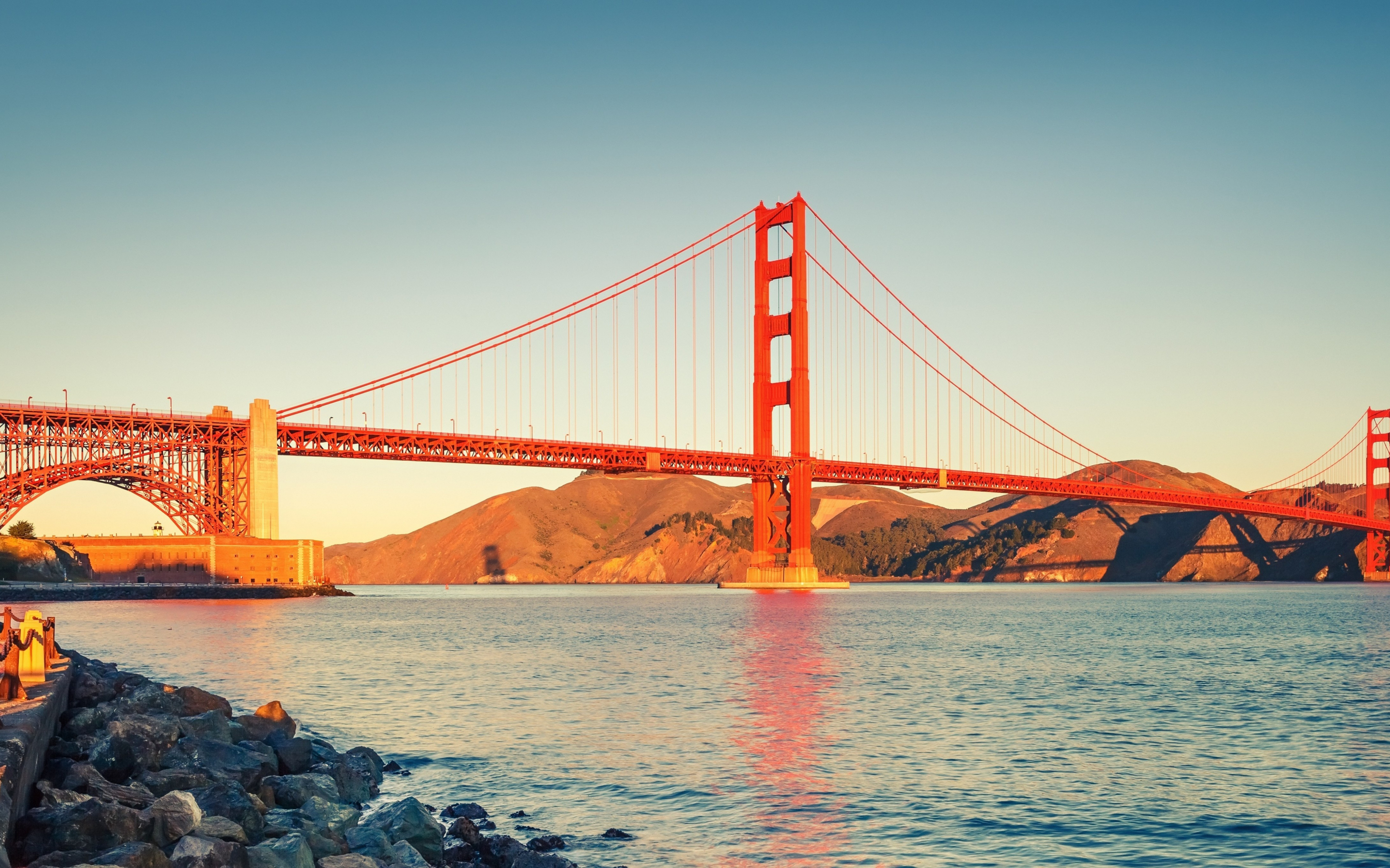 Bridge, architecture, Golden Gate Bridge, San Francisco, 2880x1800 wallpaper