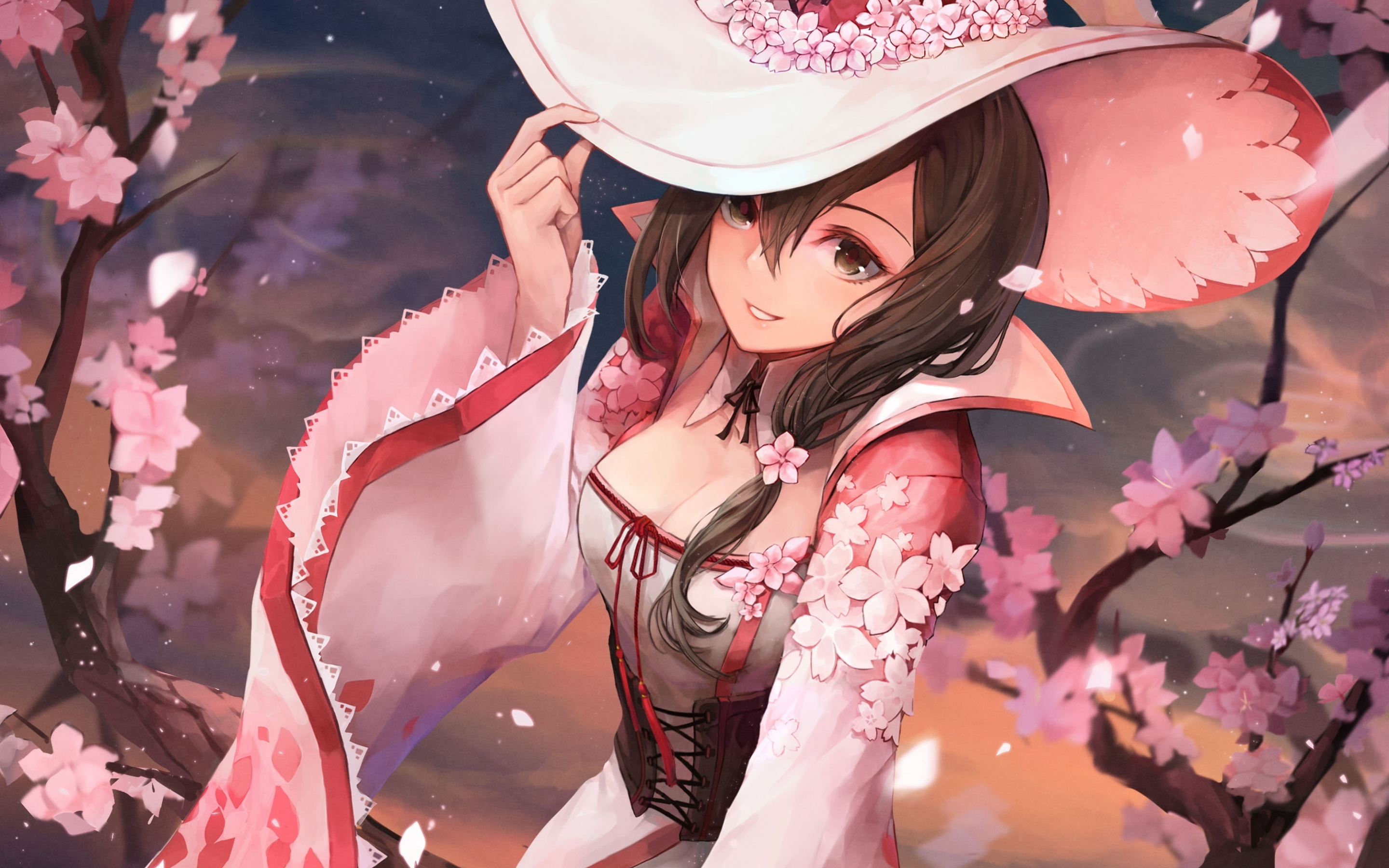 Blossom, anime girl, beautiful, original, 2880x1800 wallpaper